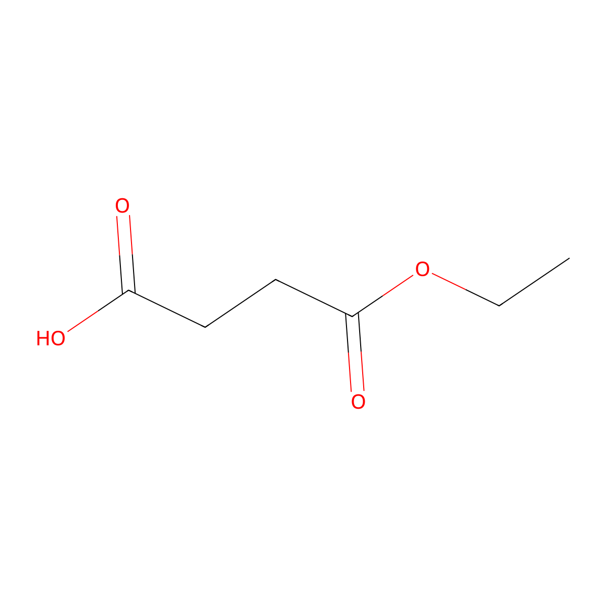 Monoethyl succinate molecular structure, CAS 1070-34-4