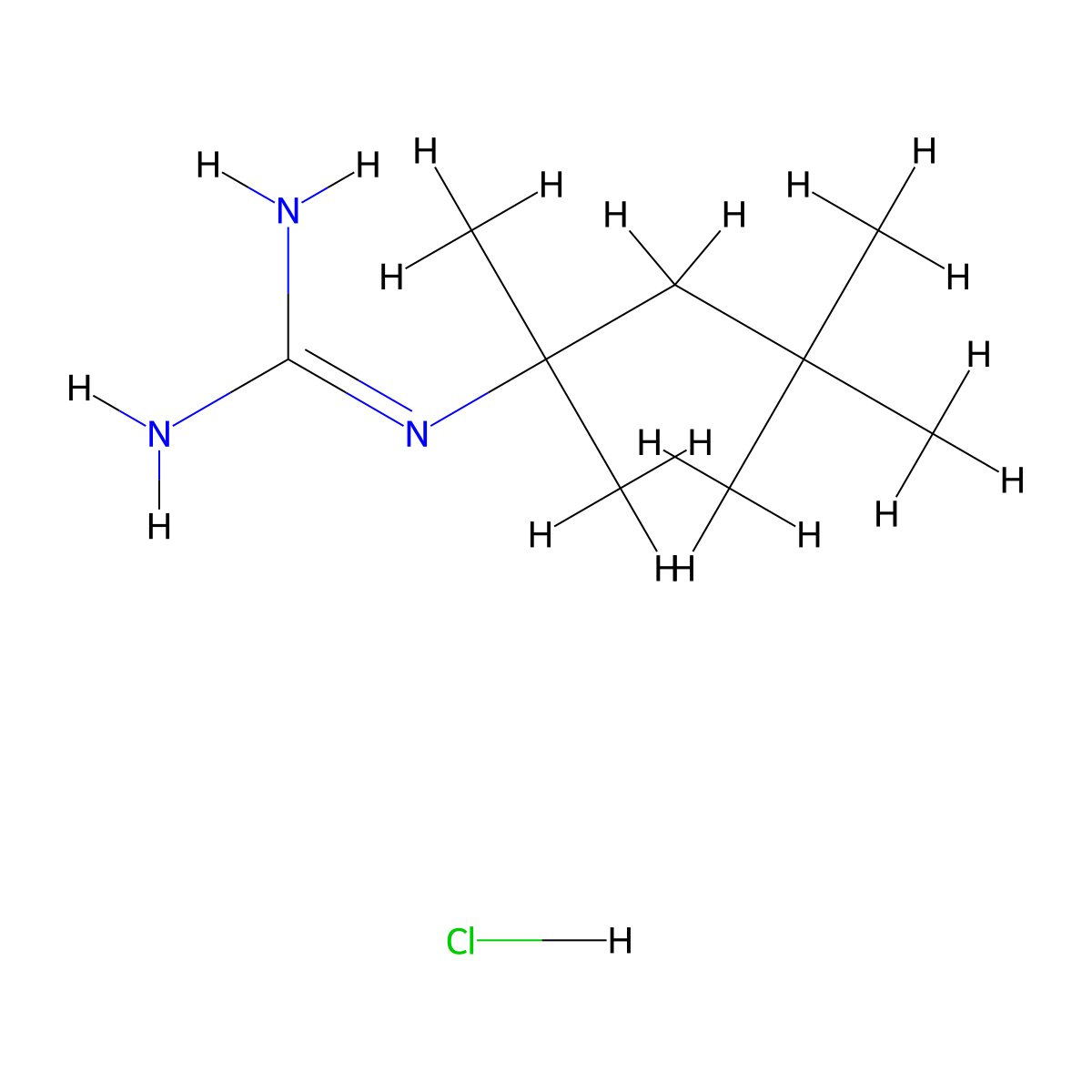 Guanoctine Hydrochloride molecular structure, CAS 1070-95-7
