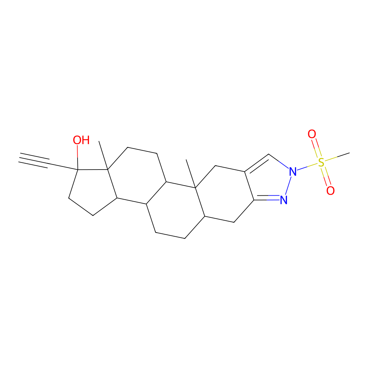 Zanoterone molecular structure, CAS 107000-34-0