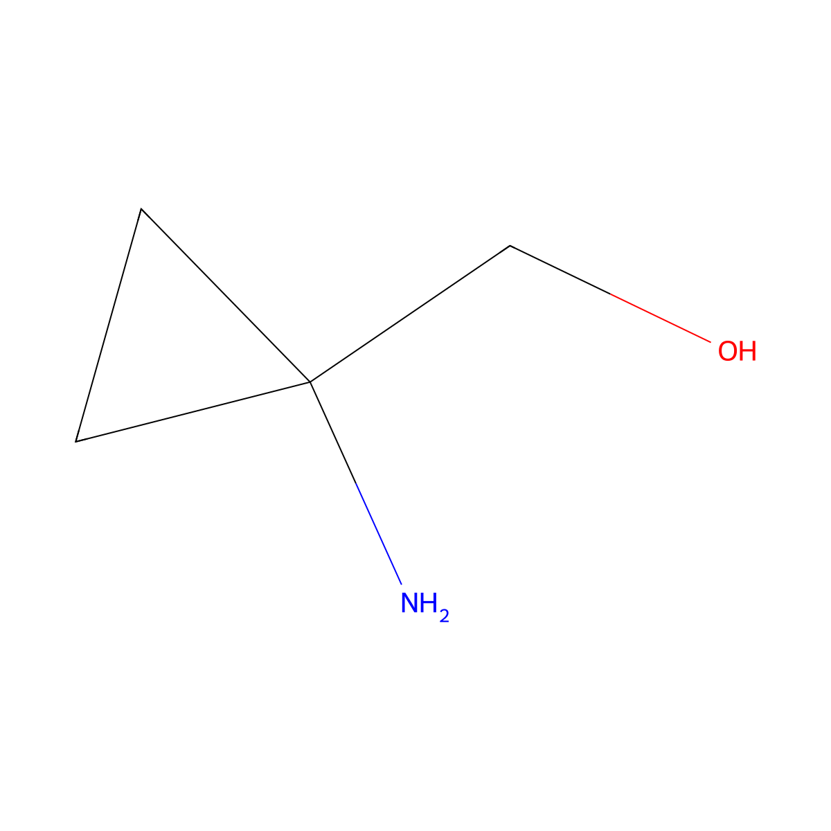(1-Aminocyclopropyl)methanol molecular structure, CAS 107017-72-1