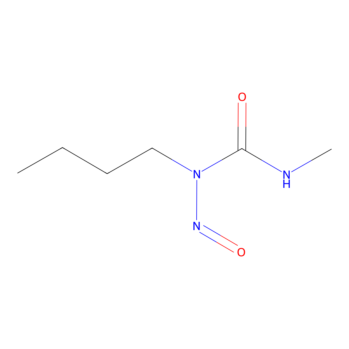 N-Butyl-N'-methyl-N-nitrosourea molecular structure, CAS 107020-53-1