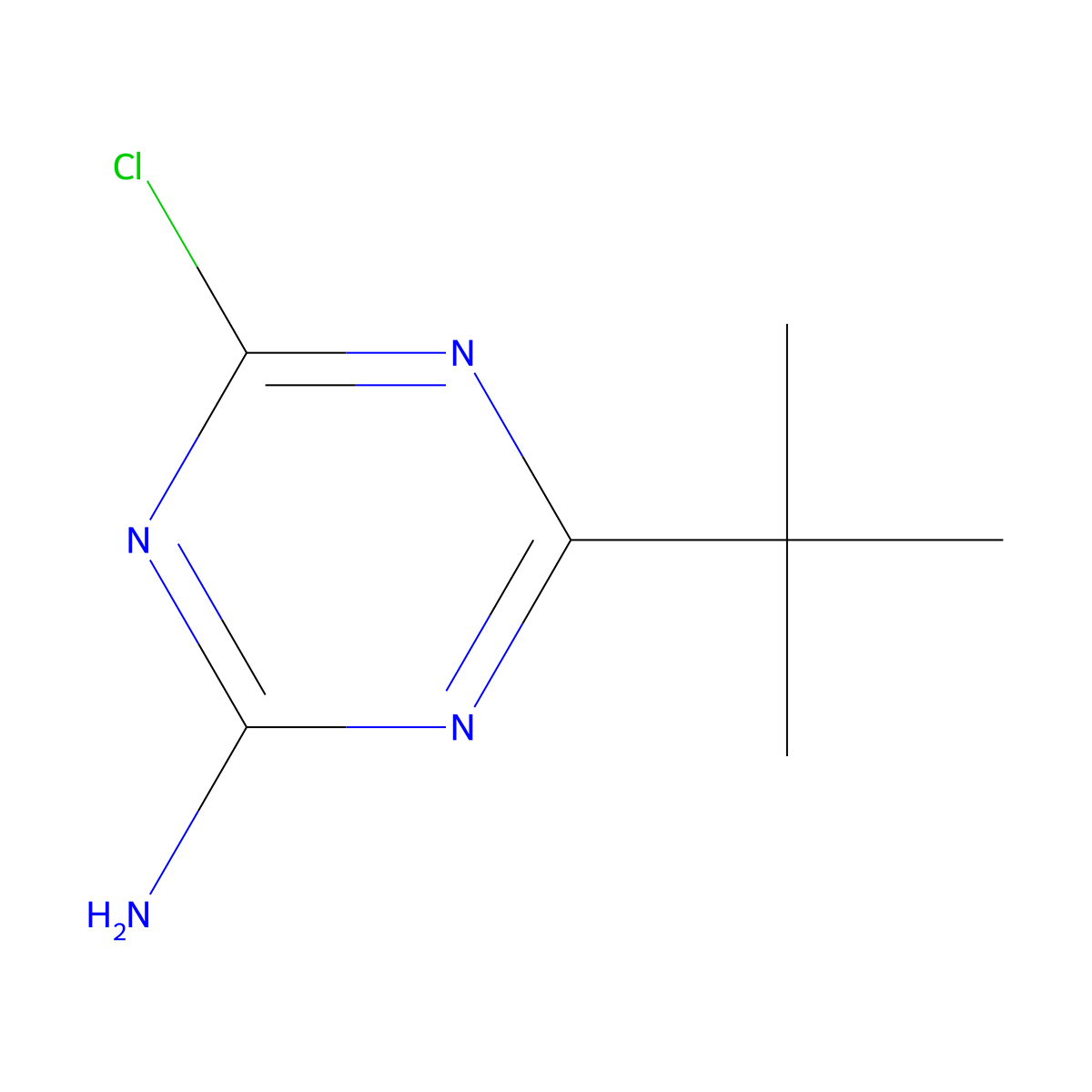 1,3,5-Triazin-2-amine, 4-chloro-6-(1,1-dimethylethyl)- molecular structure, CAS 1070217-24-1