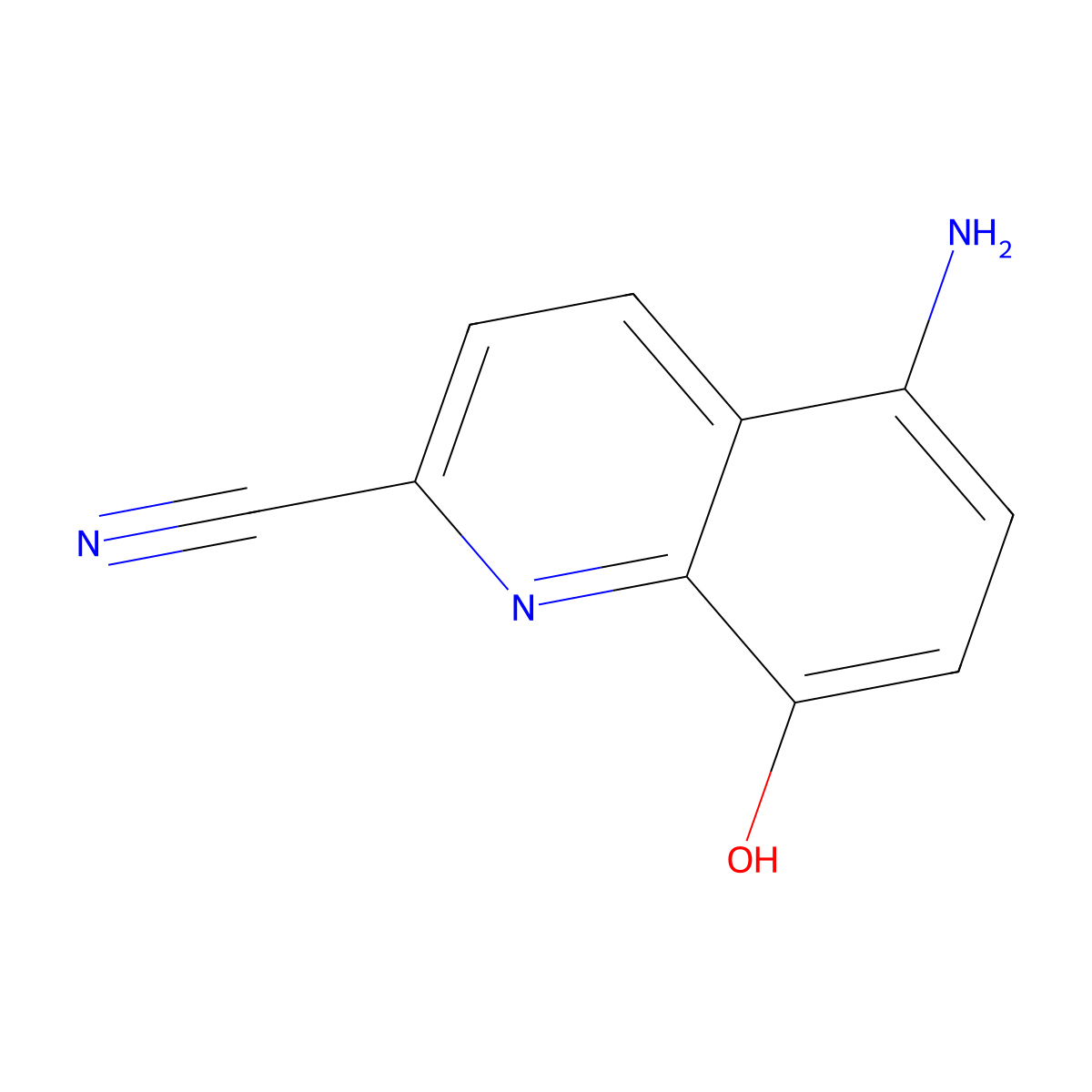 5-Amino-8-hydroxyquinoline-2-carbonitrile molecular structure, CAS 107022-60-6