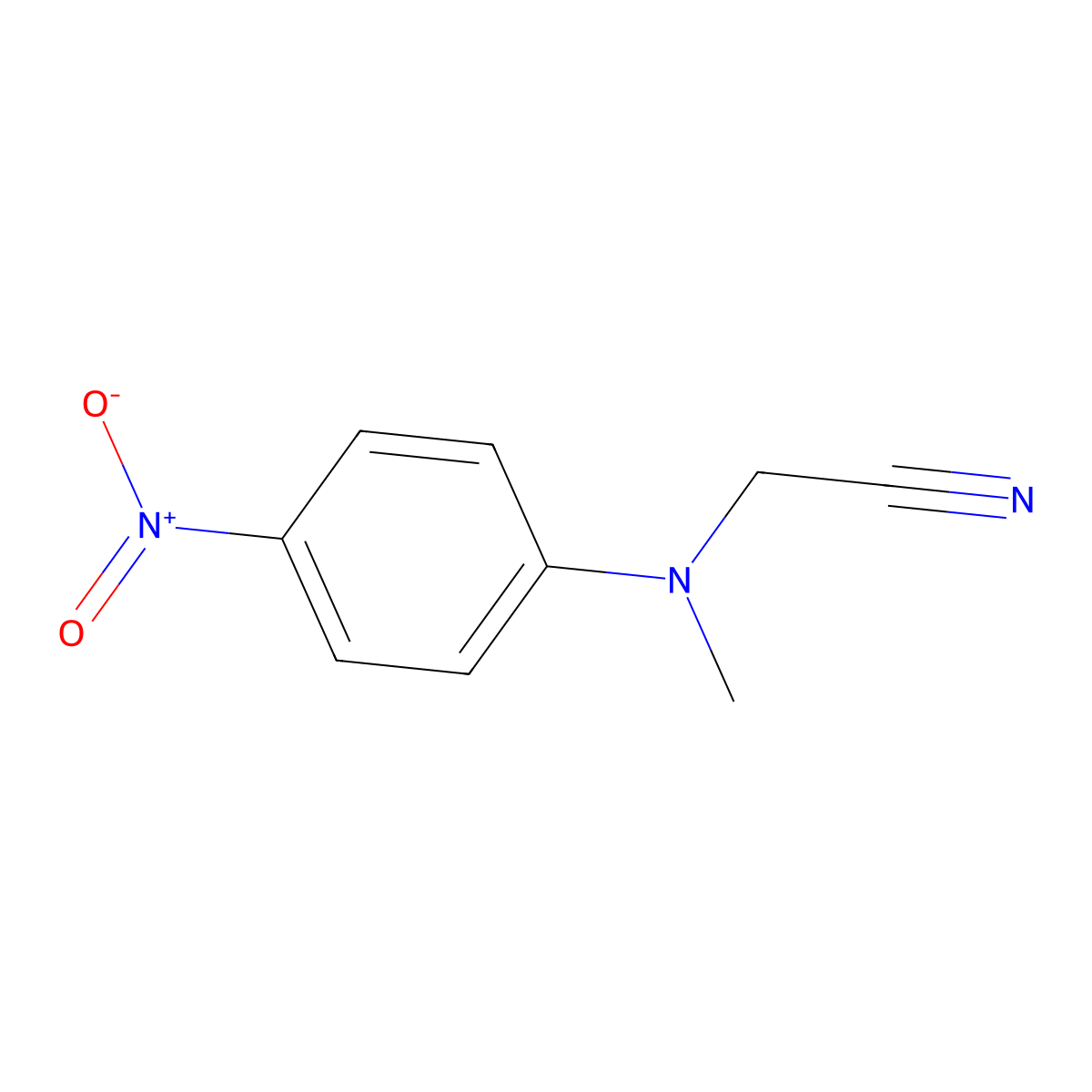N-Cyanomethyl-N-methyl-4-nitroaniline molecular structure, CAS 107023-66-5