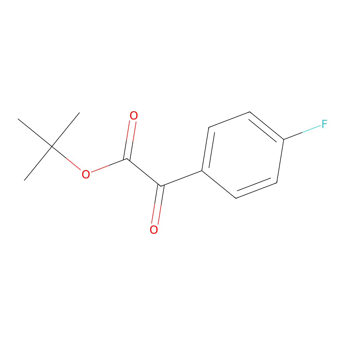 Tert-butyl 2-(4-fluorophenyl)-2-oxoacetate molecular structure, CAS 1070237-29-4
