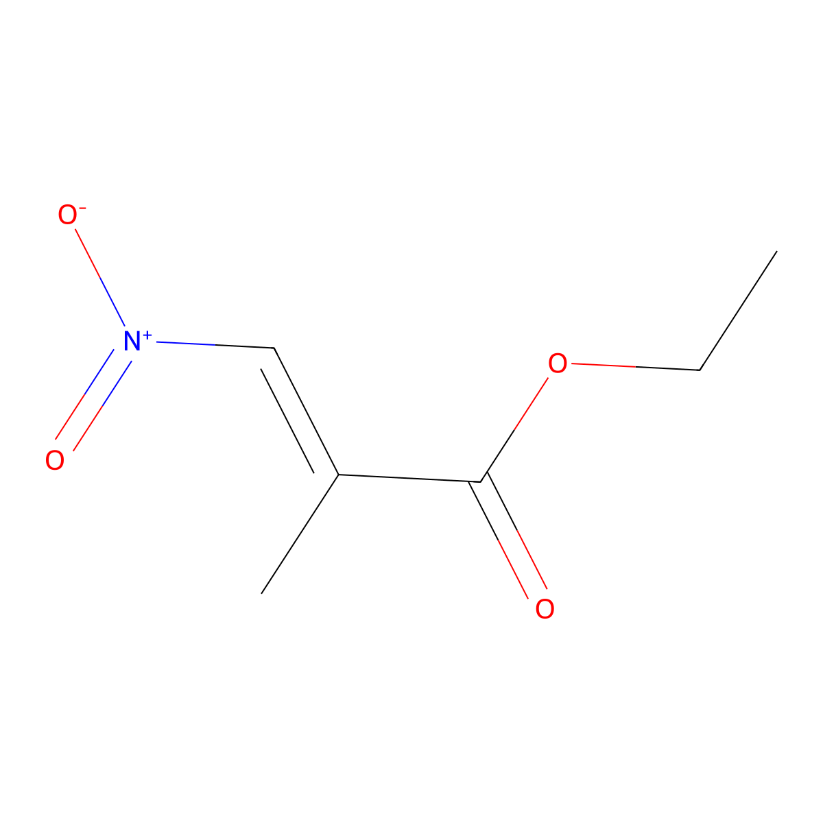 Ethyl 2-methyl-3-nitroacrylate molecular structure, CAS 1070237-95-4