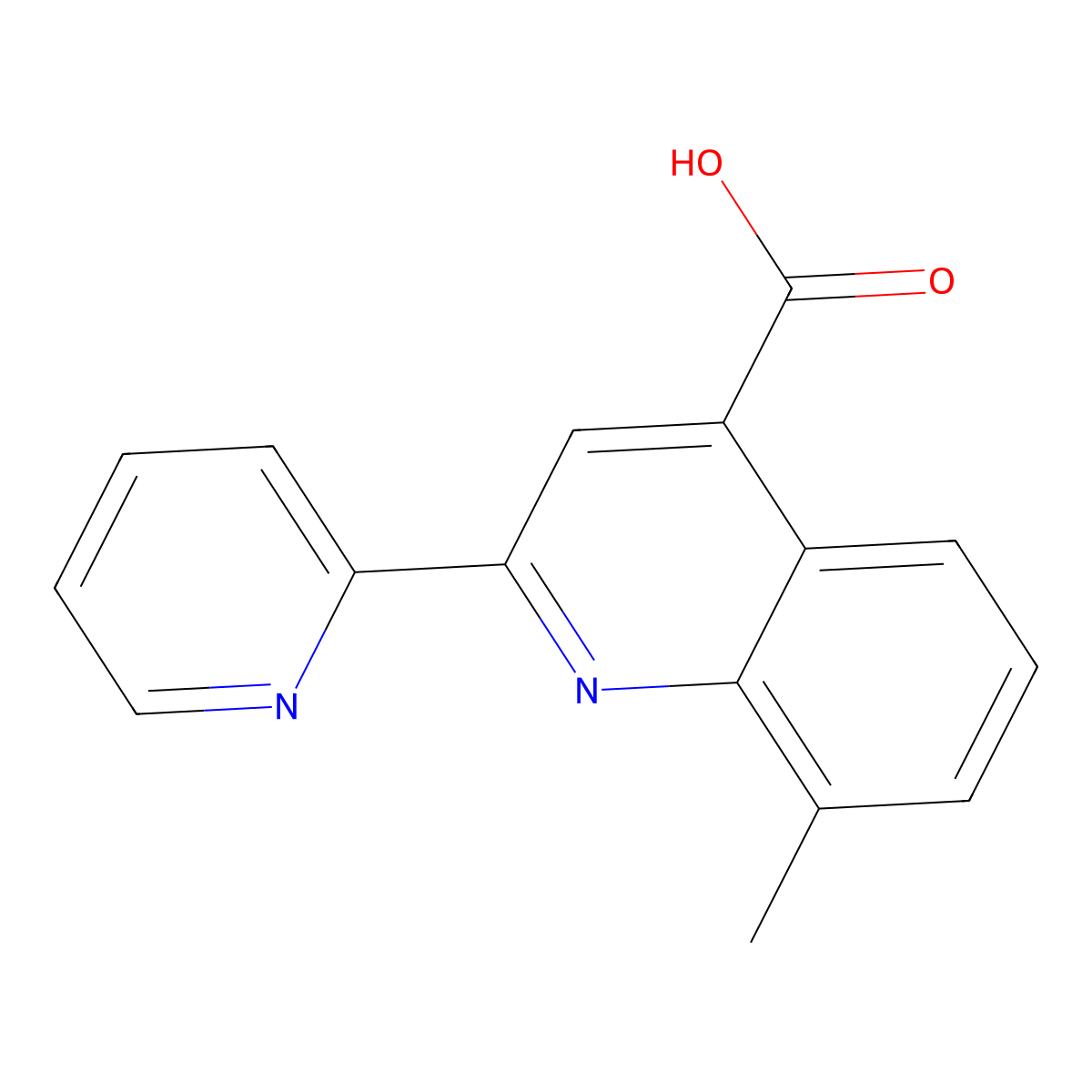 8-Methyl-2-pyridin-2-ylquinoline-4-carboxylic acid molecular structure, CAS 107027-35-0