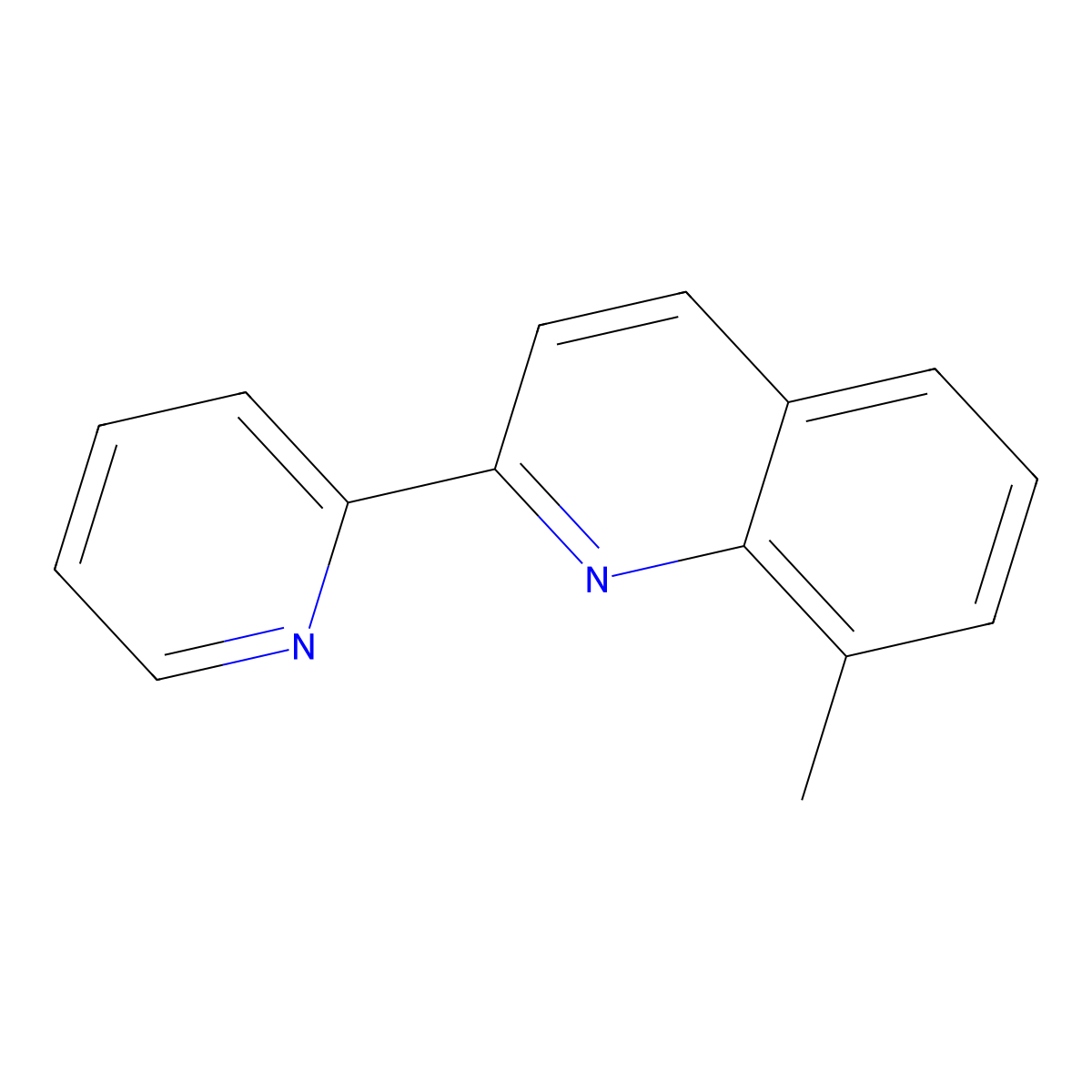 8-Methyl-2-(2-pyridinyl)quinoline molecular structure, CAS 107027-36-1