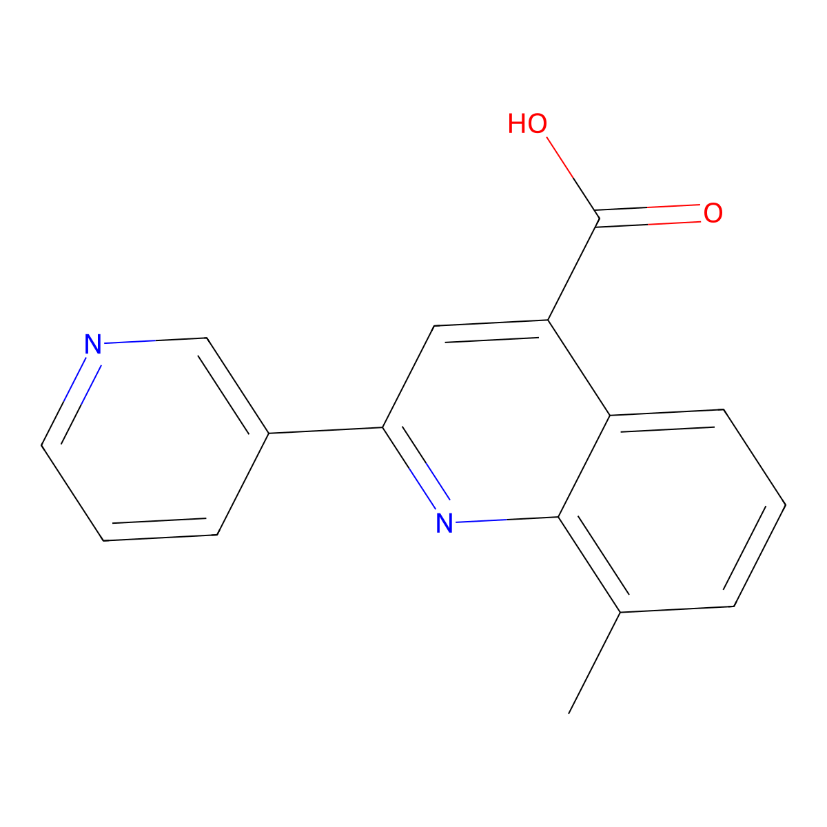 8-Methyl-2-pyridin-3-ylquinoline-4-carboxylic acid molecular structure, CAS 107027-39-4