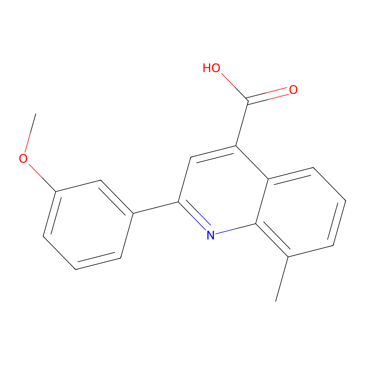 2-(3-Methoxyphenyl)-8-methylquinoline-4-carboxylic acid molecular structure, CAS 107027-41-8