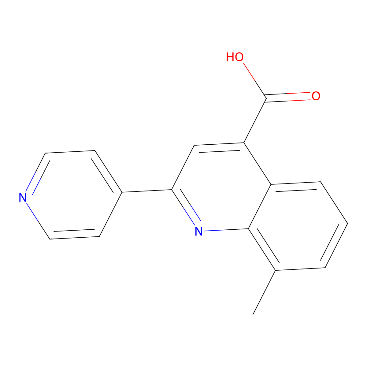 8-Methyl-2-pyridin-4-ylquinoline-4-carboxylic acid molecular structure, CAS 107027-42-9