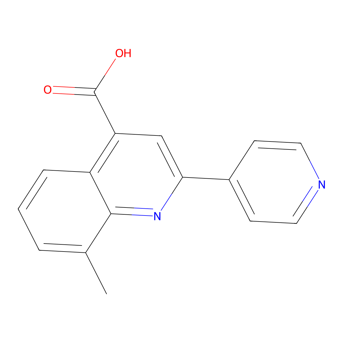 8-Methyl-2-pyridin-4-ylquinoline-4-carboxylic acid molecular structure, CAS 107027-42-9