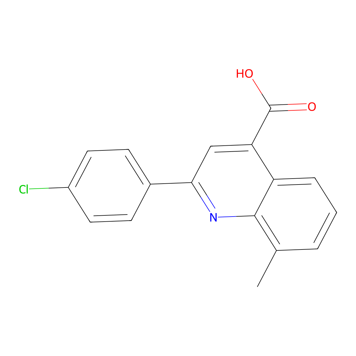 2-(4-Chlorophenyl)-8-methylquinoline-4-carboxylic acid molecular structure, CAS 107027-43-0