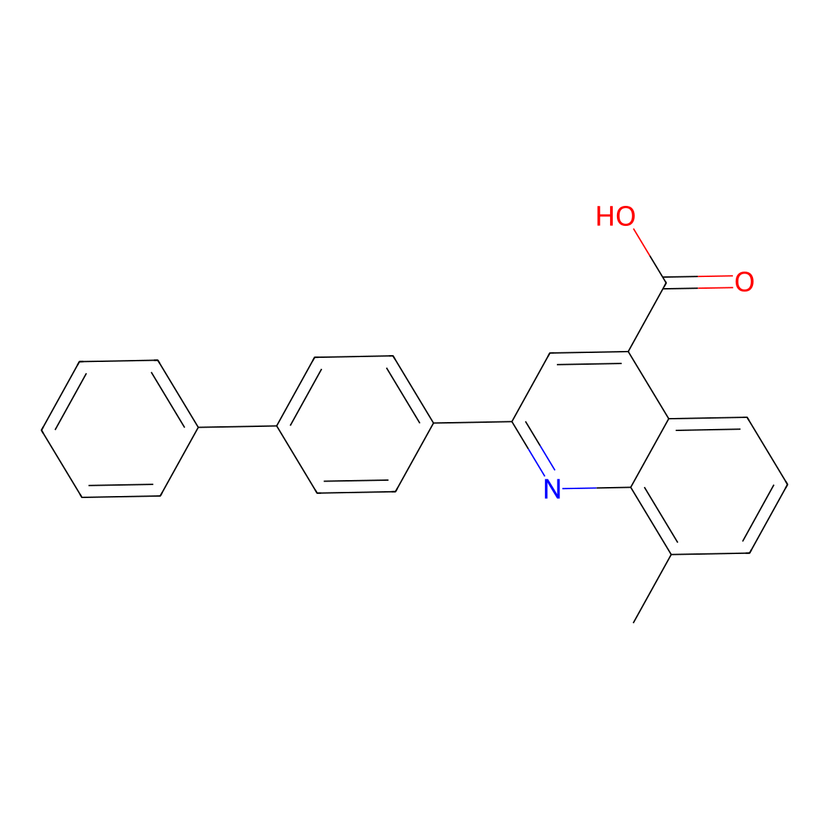 2-([1,1'-Biphenyl]-4-yl)-8-methylquinoline-4-carboxylic acid molecular structure, CAS 107027-46-3