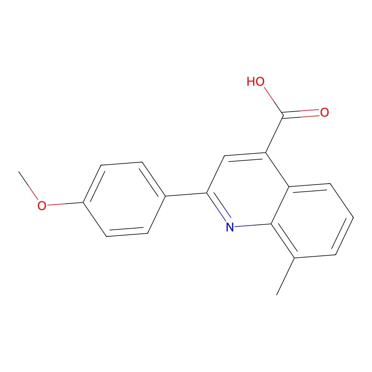 2-(4-Methoxyphenyl)-8-methylquinoline-4-carboxylic acid molecular structure, CAS 107027-47-4