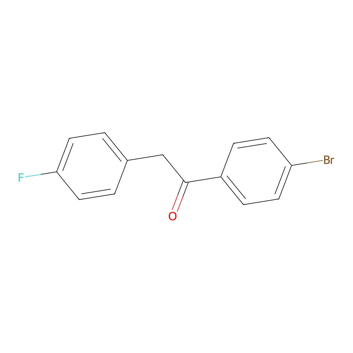 4'-Bromo-2-(4-fluorophenyl)acetophenone molecular structure, CAS 107028-32-0