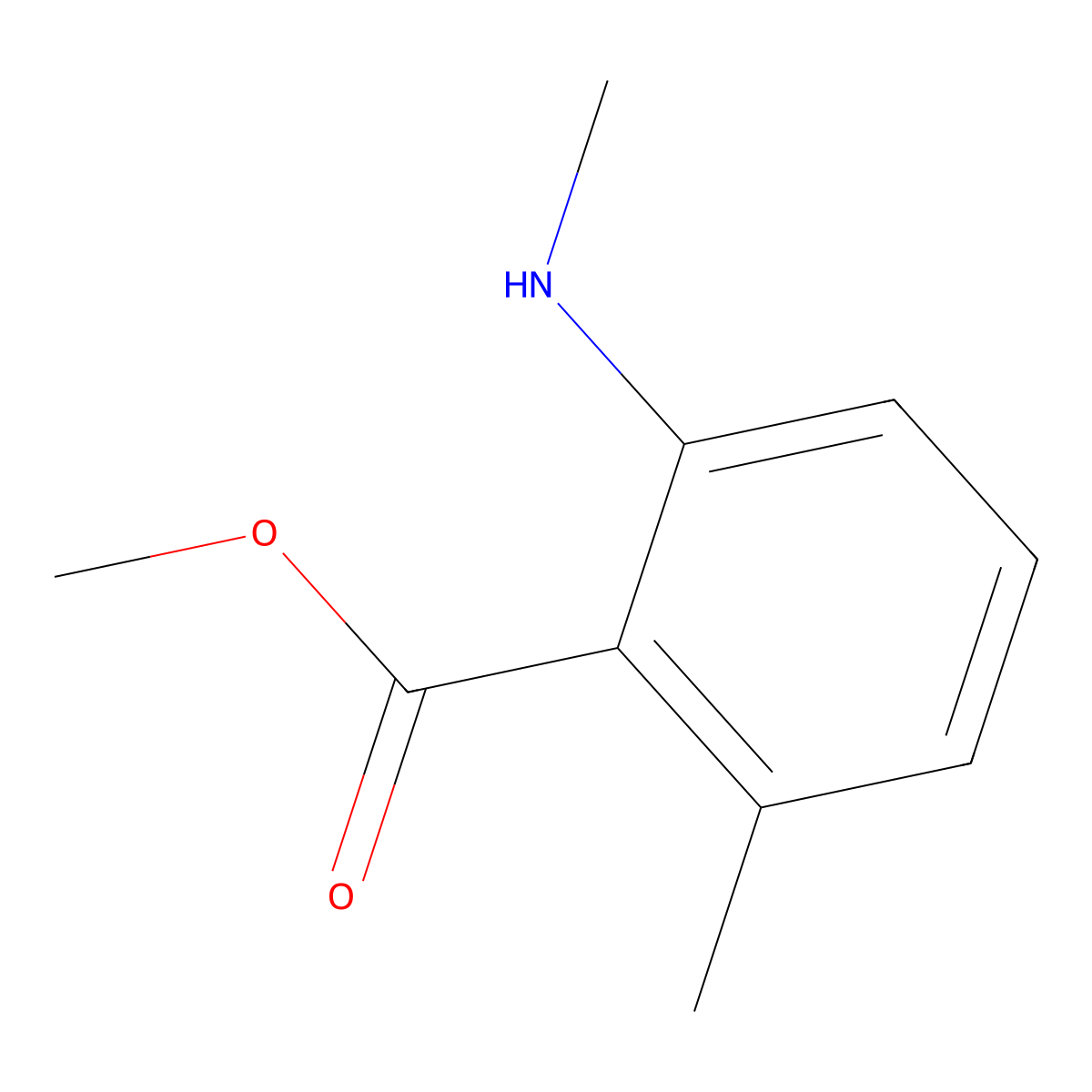 Methyl 2-methyl-6-(methylamino)benzoate molecular structure, CAS 1070307-47-9