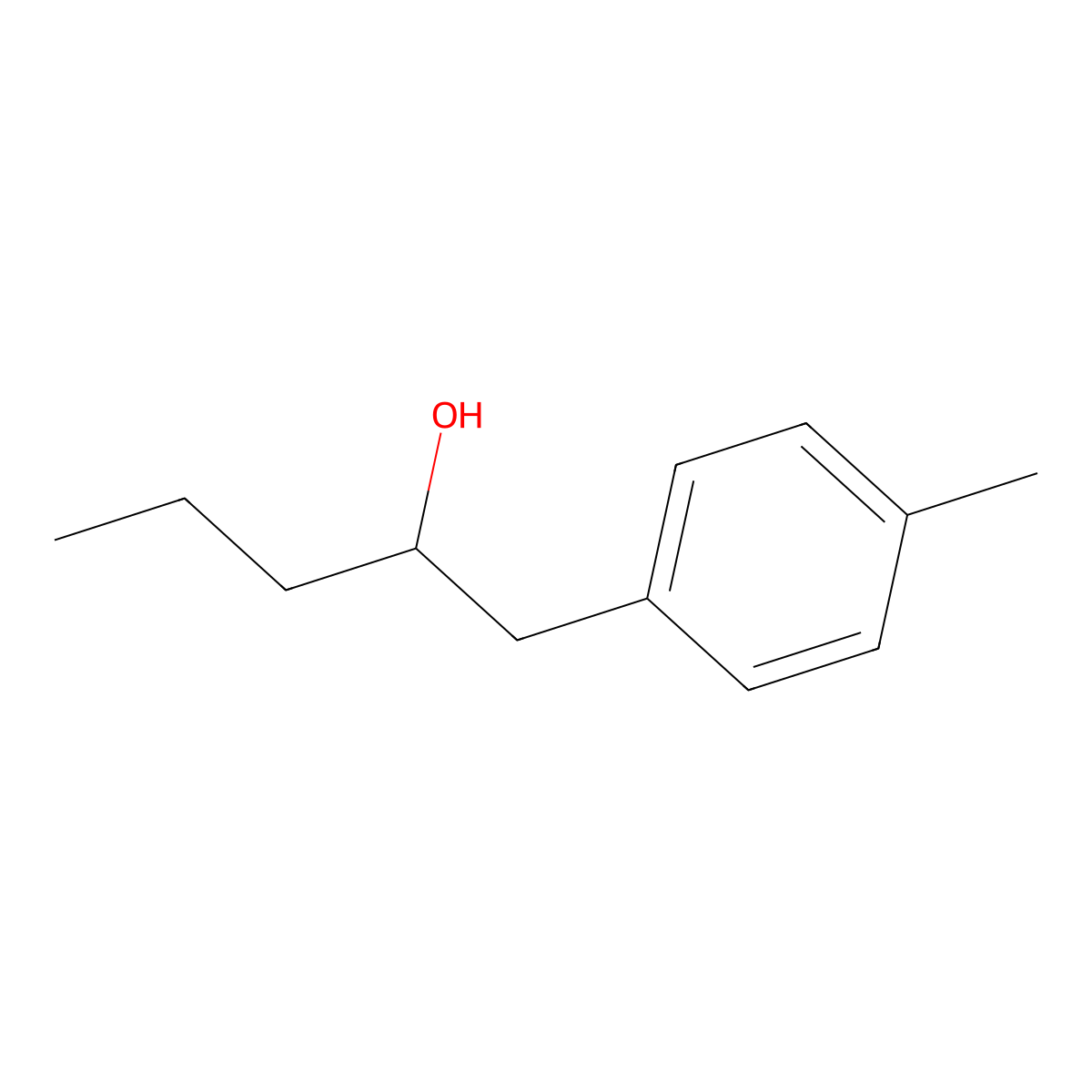 1-(4-Methylphenyl)-2-pentanol molecular structure, CAS 107054-71-7