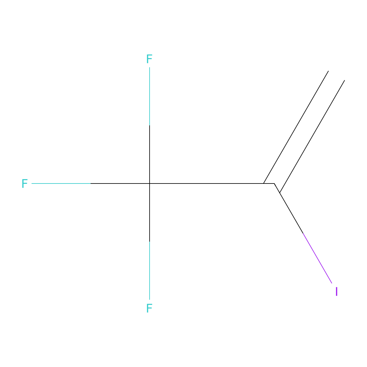 2-Iodo-3,3,3-trifluoropropene molecular structure, CAS 107070-09-7
