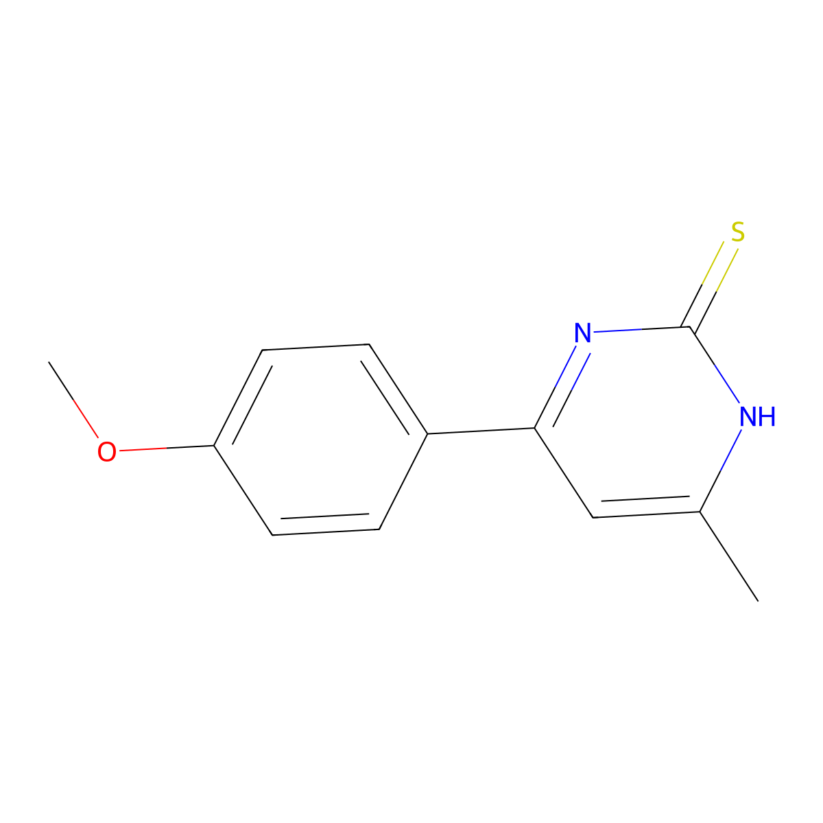 4-(4-Methoxyphenyl)-6-methylpyrimidine-2-thiol molecular structure, CAS 107072-30-0