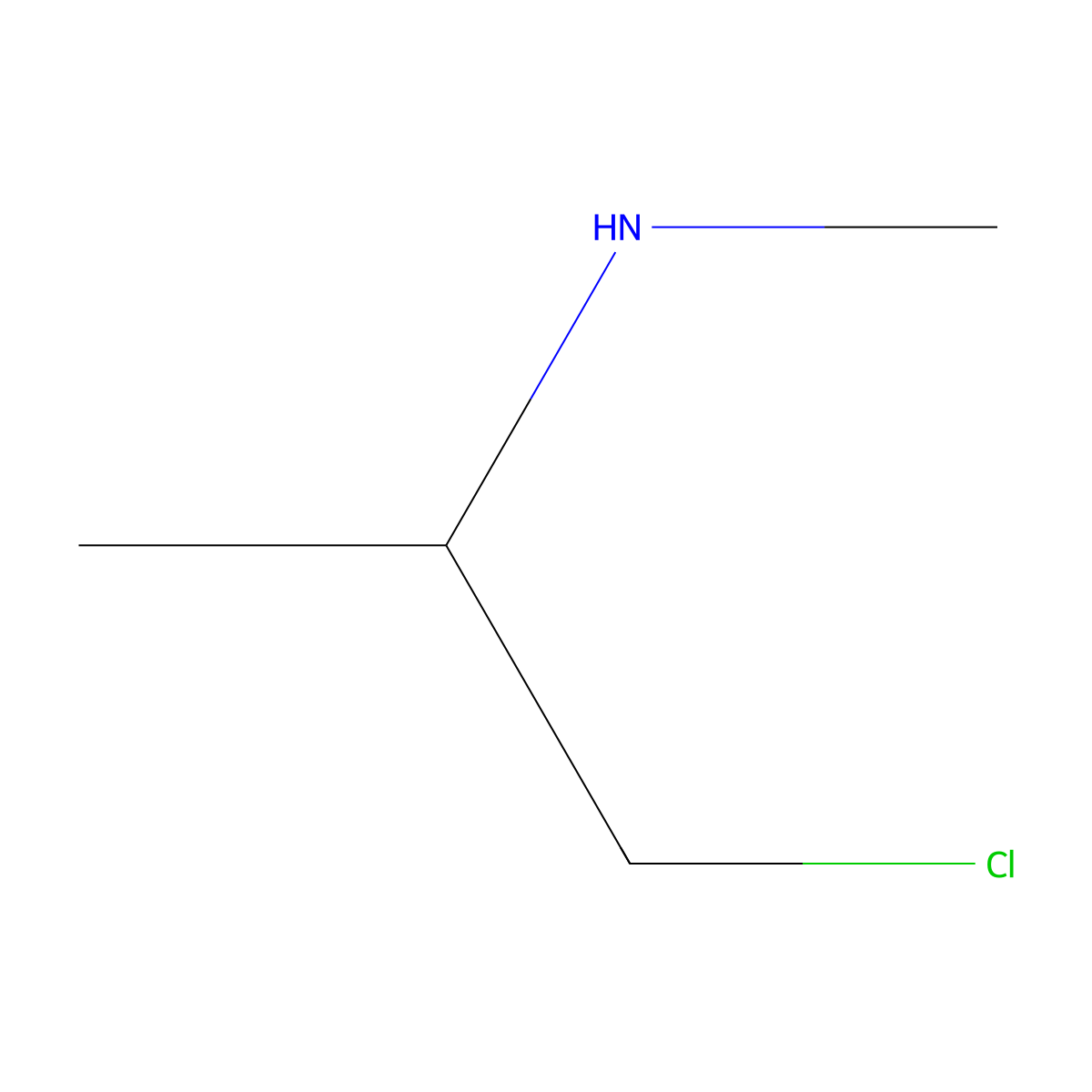 (1-Chloropropan-2-yl)(methyl)amine molecular structure, CAS 1070758-14-3