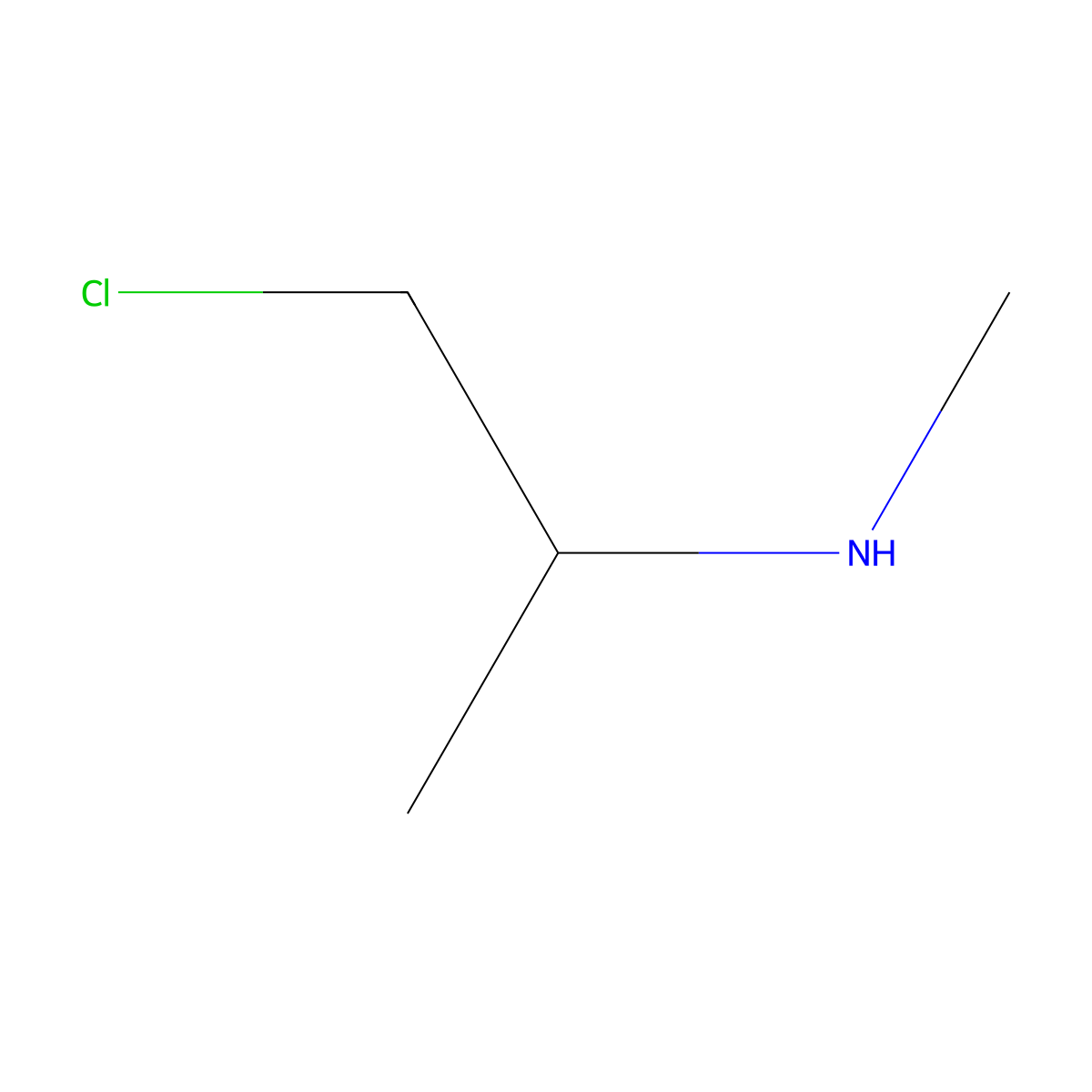 (1-Chloropropan-2-yl)(methyl)amine molecular structure, CAS 1070758-14-3