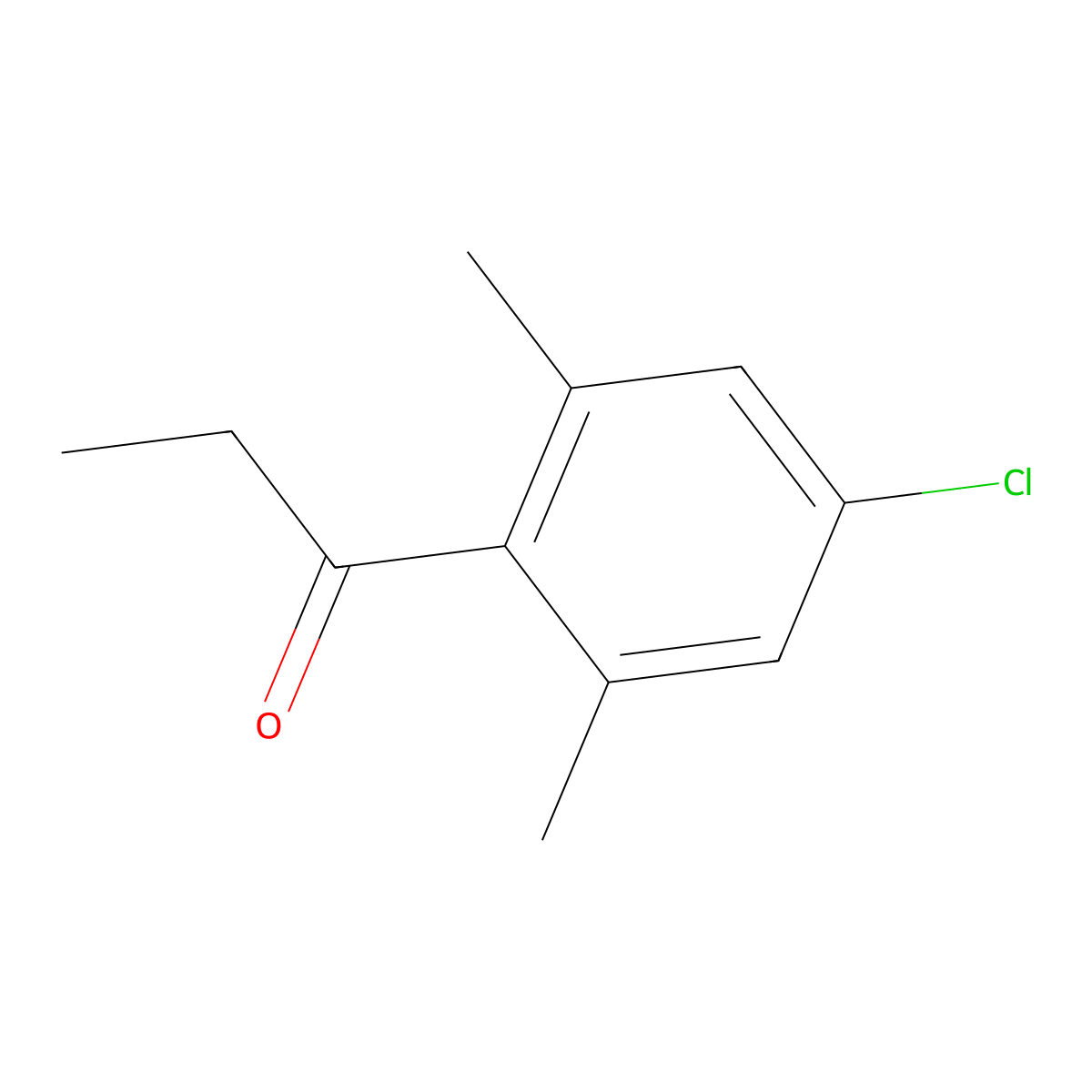 1-(4-Chloro-2,6-dimethylphenyl)propan-1-one molecular structure, CAS 107076-10-8