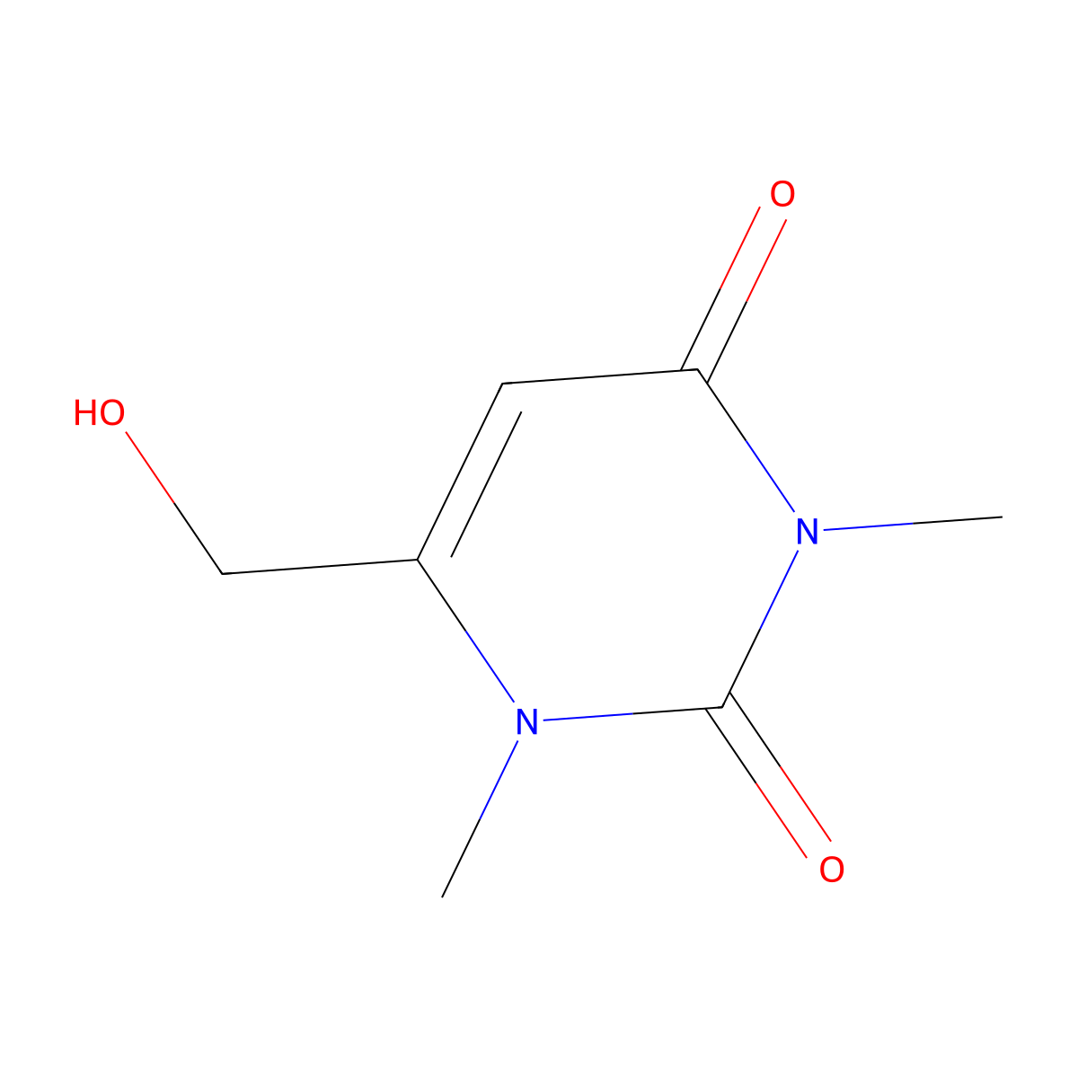 6-(Hydroxymethyl)-1,3-dimethyl-2,4(1H,3H)-pyrimidinedione molecular structure, CAS 107077-52-1