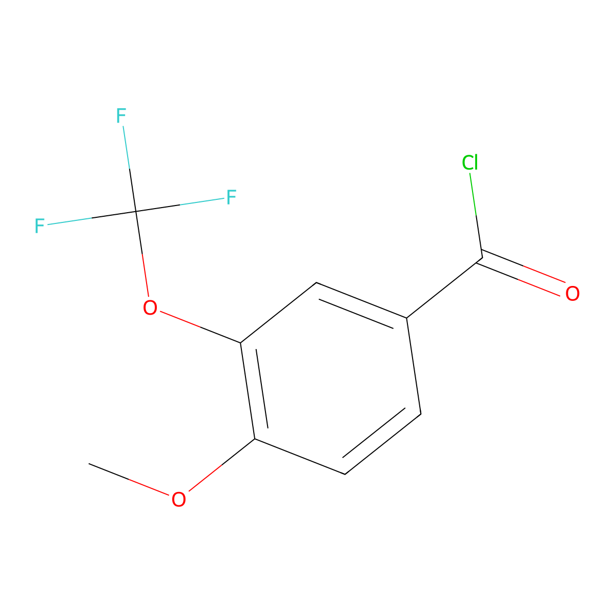 4-Methoxy-3-(trifluoromethoxy)benzoyl chloride molecular structure, CAS 1070774-23-0