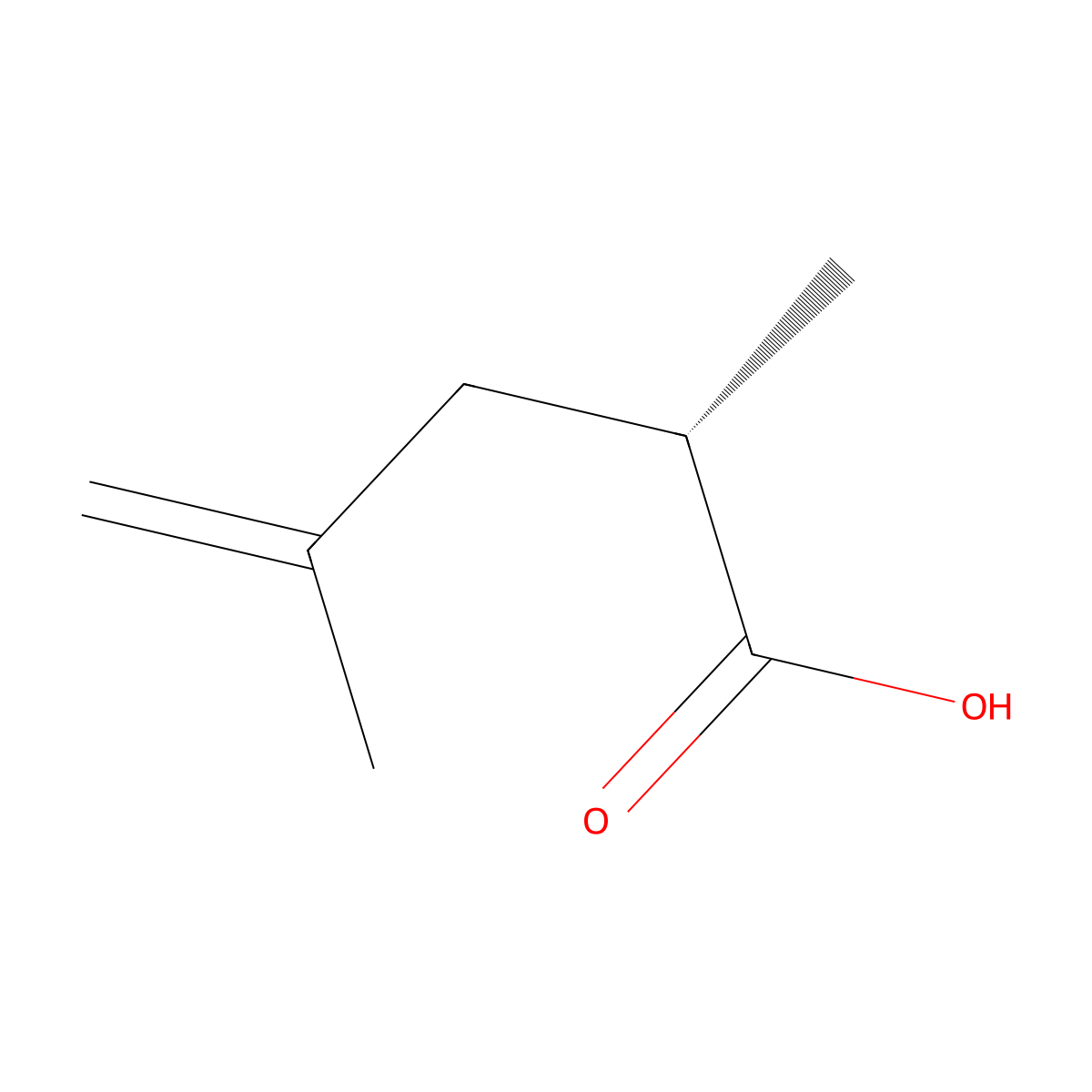 (2S)-2,4-Dimethyl-4-pentenoic acid molecular structure, CAS 1070774-52-5