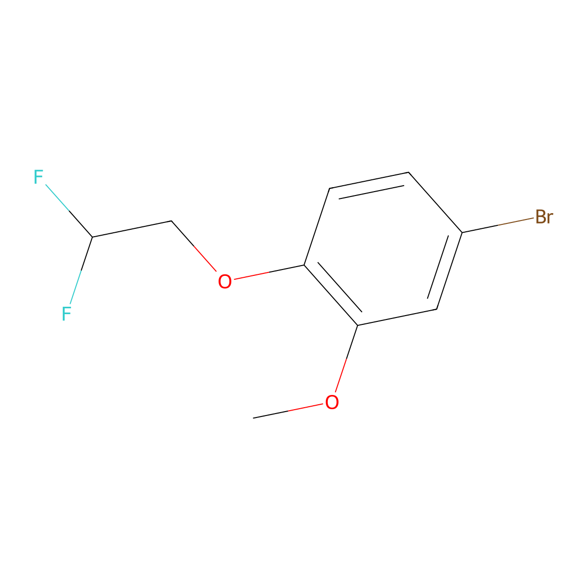 4-Bromo-1-(2,2-difluoroethoxy)-2-methoxybenzene molecular structure, CAS 1070795-67-3