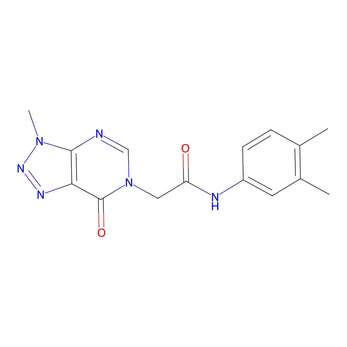 N-(3,4-dimethylphenyl)-2-(3-methyl-7-oxo-3H-[1,2,3]triazolo[4,5-d]pyrimidin-6(7H)-yl)acetamide molecular structure, CAS 1070806-93-7
