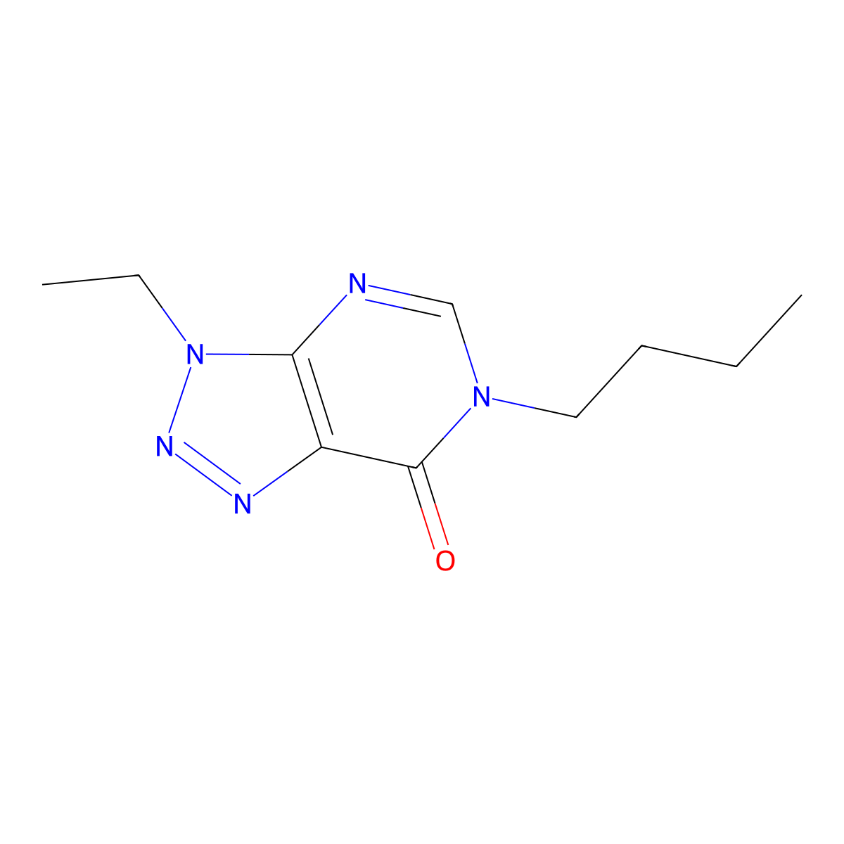 6-butyl-3-ethyl-3H,6H,7H-[1,2,3]triazolo[4,5-d]pyrimidin-7-one molecular structure, CAS 1070807-01-0