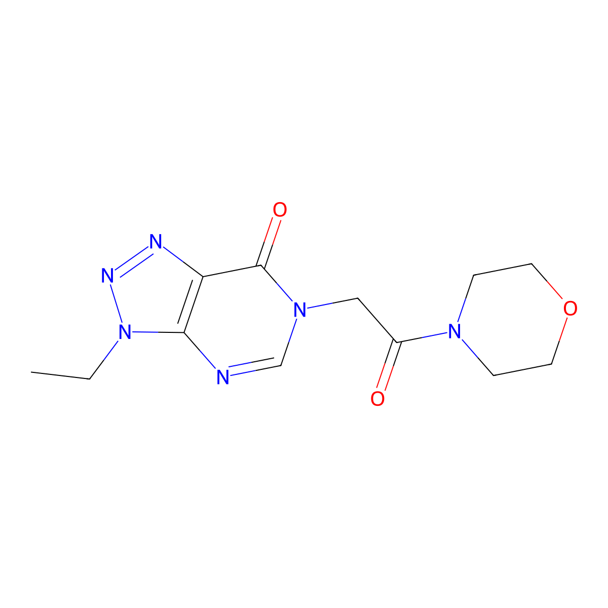 3-ethyl-6-[2-(morpholin-4-yl)-2-oxoethyl]-3H,6H,7H-[1,2,3]triazolo[4,5-d]pyrimidin-7-one molecular structure, CAS 1070807-03-2