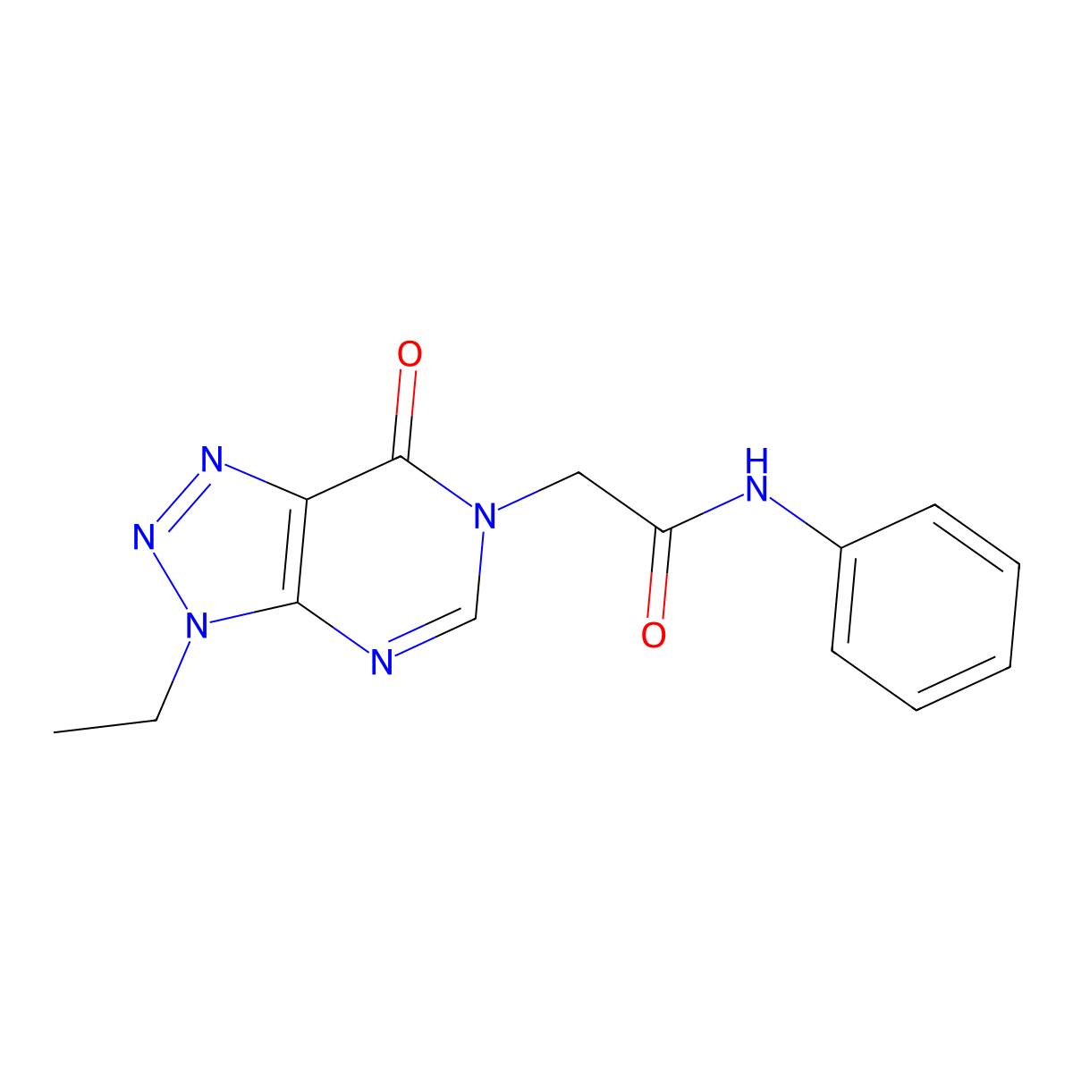 2-{3-ethyl-7-oxo-3H,6H,7H-[1,2,3]triazolo[4,5-d]pyrimidin-6-yl}-N-phenylacetamide molecular structure, CAS 1070807-05-4