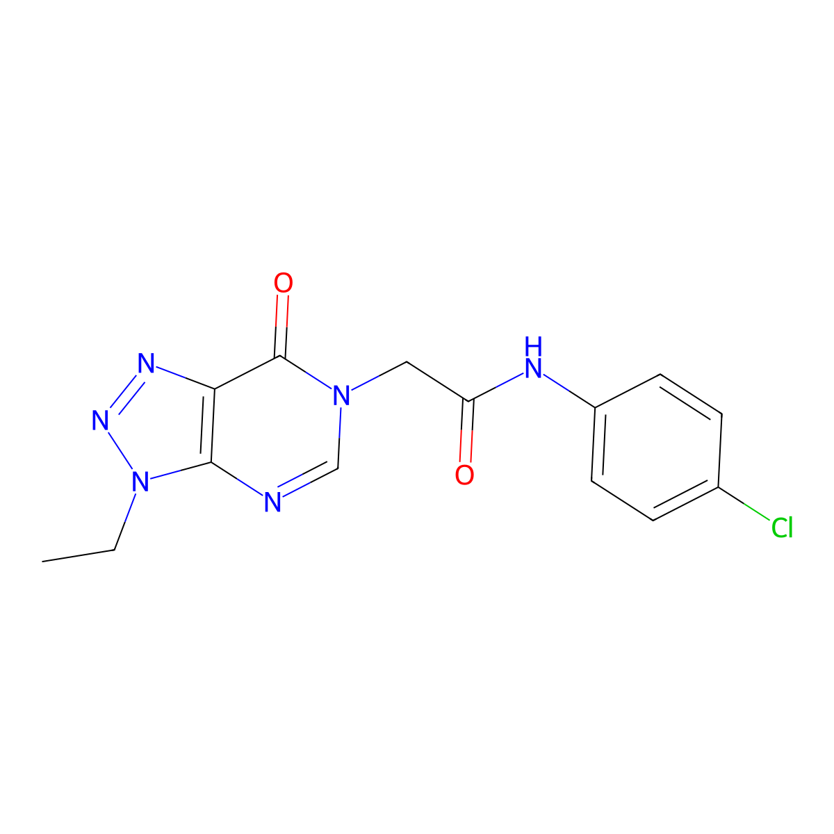 N-(4-chlorophenyl)-2-{3-ethyl-7-oxo-3H,6H,7H-[1,2,3]triazolo[4,5-d]pyrimidin-6-yl}acetamide molecular structure, CAS 1070807-09-8