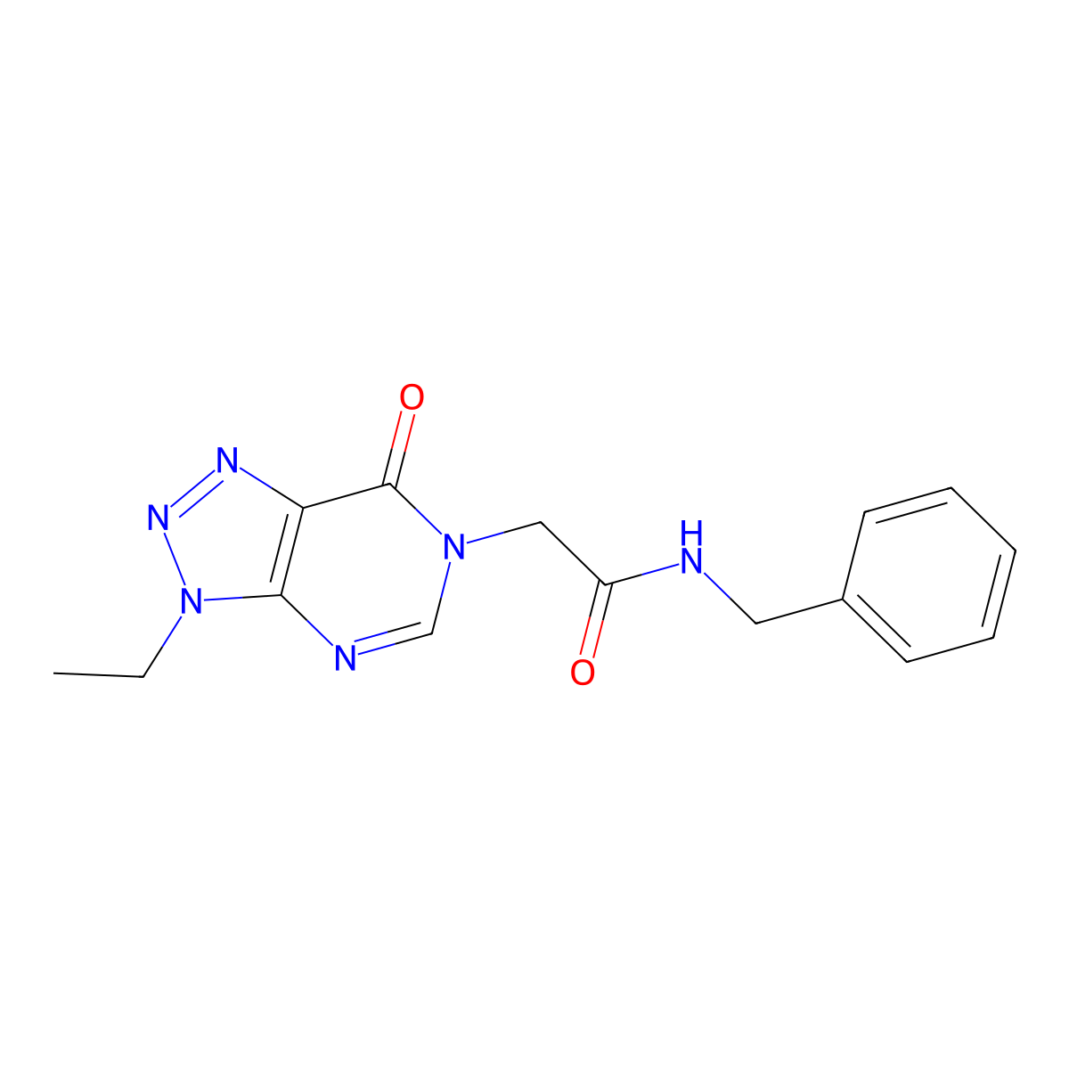 N-benzyl-2-(3-ethyl-7-oxo-3H-[1,2,3]triazolo[4,5-d]pyrimidin-6(7H)-yl)acetamide molecular structure, CAS 1070807-17-8