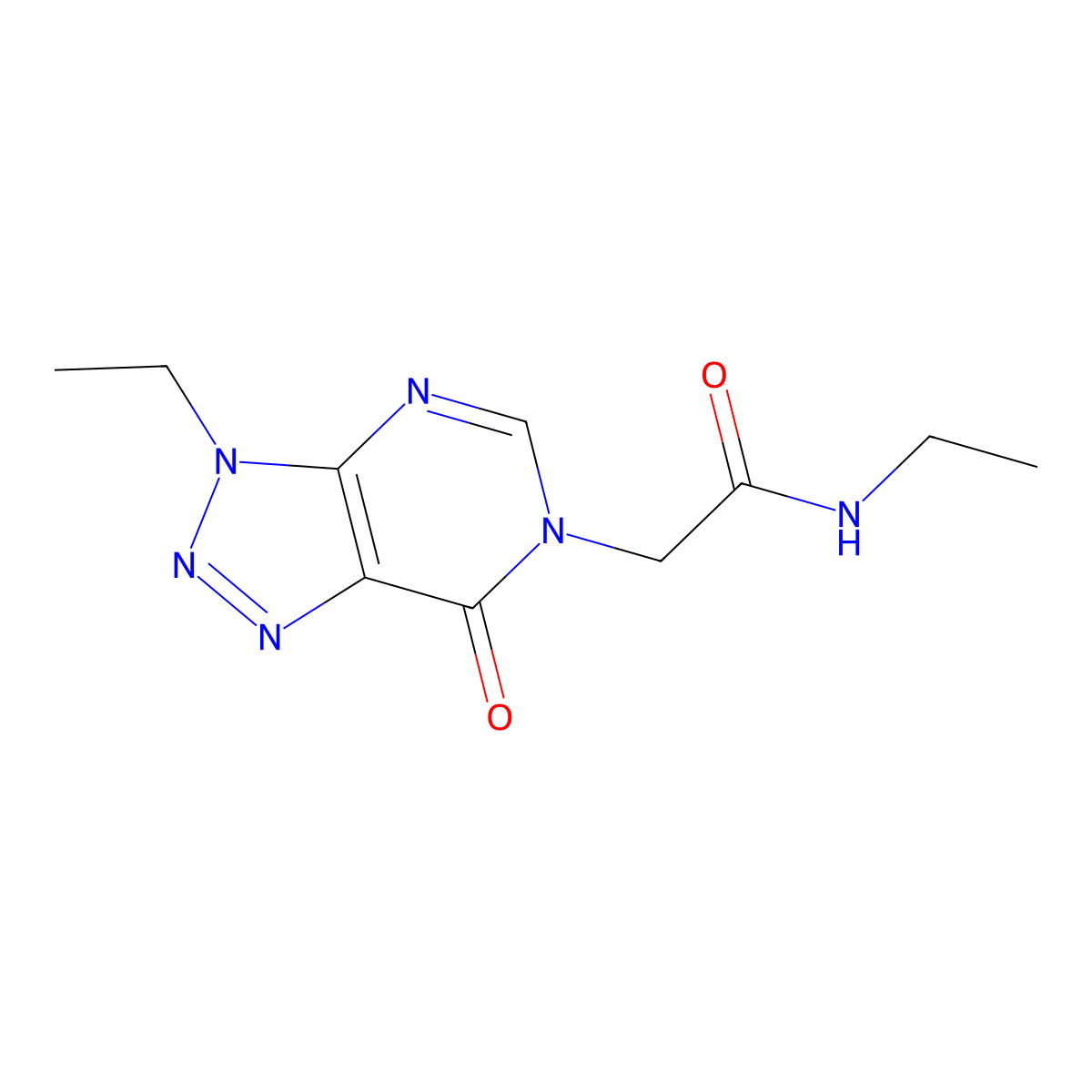 N-ethyl-2-{3-ethyl-7-oxo-3H,6H,7H-[1,2,3]triazolo[4,5-d]pyrimidin-6-yl}acetamide molecular structure, CAS 1070807-23-6