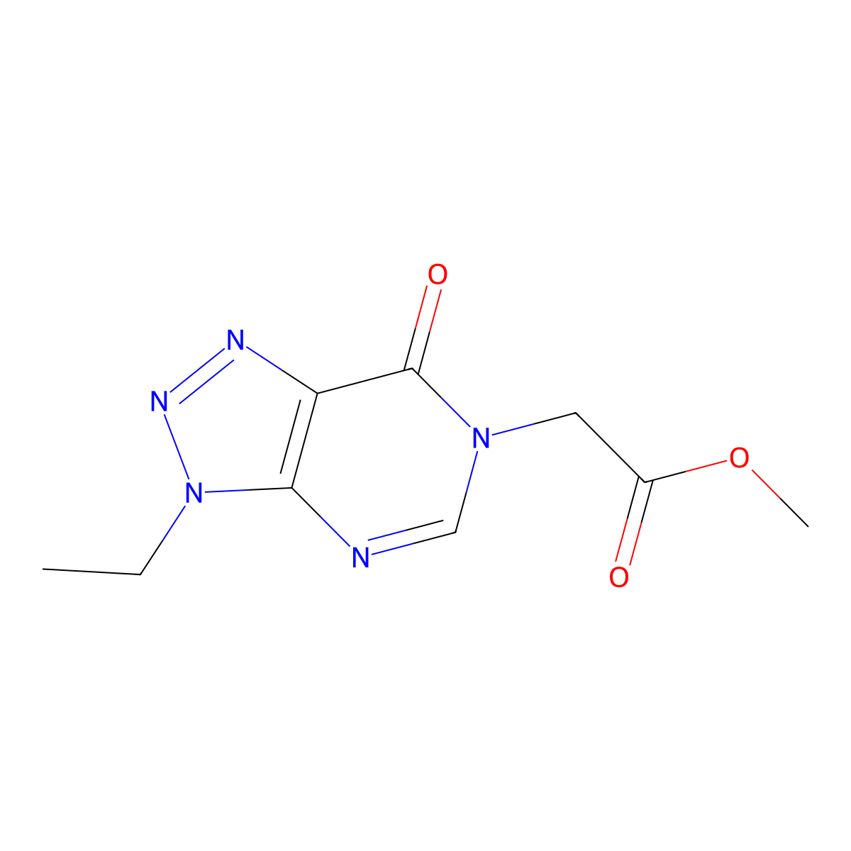 methyl 2-(3-ethyl-7-oxo-3H-[1,2,3]triazolo[4,5-d]pyrimidin-6(7H)-yl)acetate molecular structure, CAS 1070807-30-5