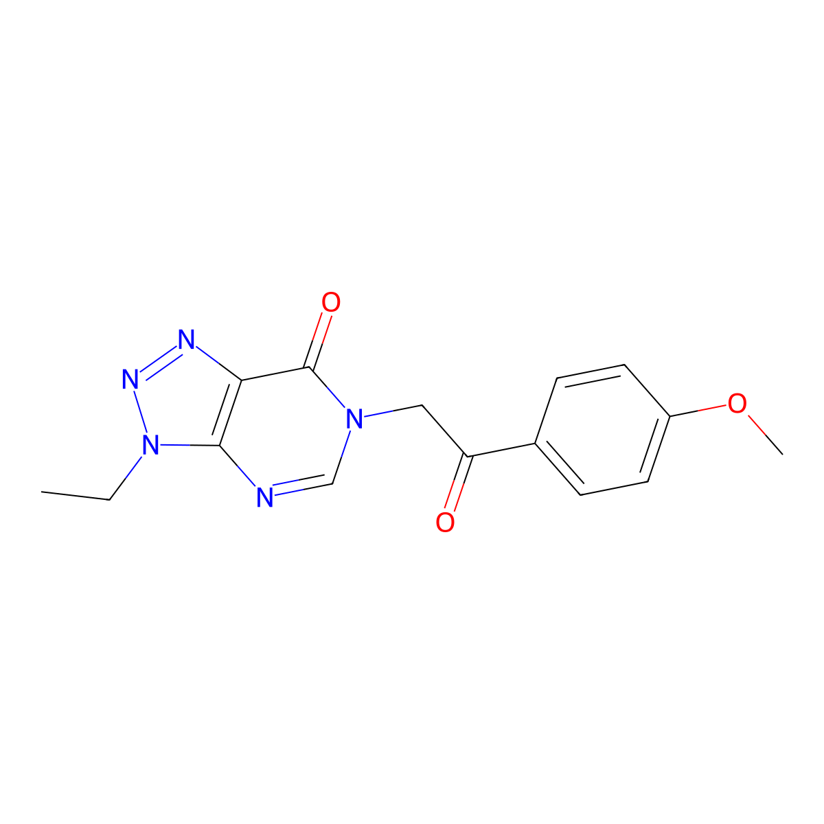 3-ethyl-6-[2-(4-methoxyphenyl)-2-oxoethyl]-3H,6H,7H-[1,2,3]triazolo[4,5-d]pyrimidin-7-one molecular structure, CAS 1070807-31-6