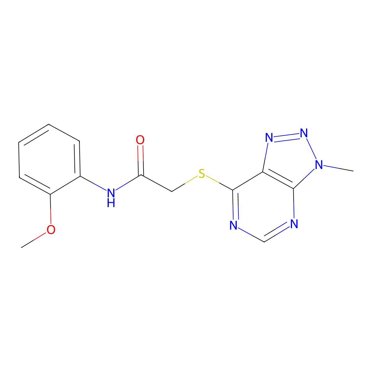 N-(2-methoxyphenyl)-2-((3-methyl-3H-[1,2,3]triazolo[4,5-d]pyrimidin-7-yl)thio)acetamide molecular structure, CAS 1070807-41-8