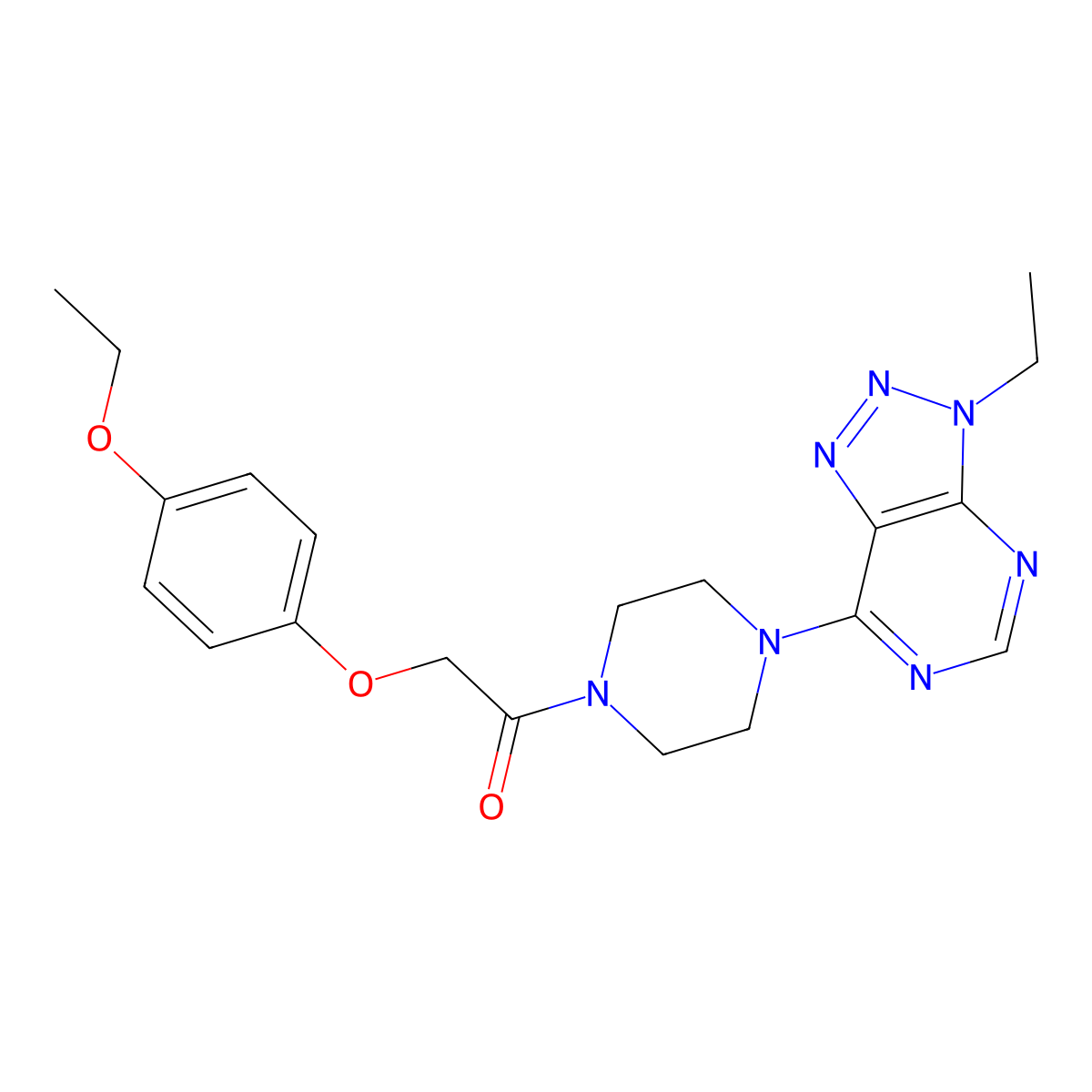 2-(4-ethoxyphenoxy)-1-(4-{3-ethyl-3H-[1,2,3]triazolo[4,5-d]pyrimidin-7-yl}piperazin-1-yl)ethan-1-one molecular structure, CAS 1070861-46-9
