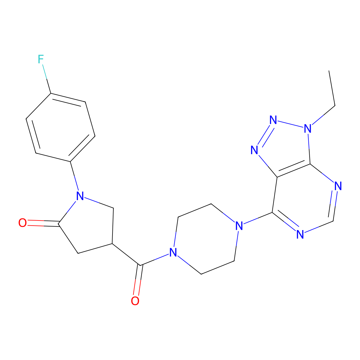 4-(4-(3-ethyl-3H-[1,2,3]triazolo[4,5-d]pyrimidin-7-yl)piperazine-1-carbonyl)-1-(4-fluorophenyl)pyrrolidin-2-one molecular structure, CAS 1070861-57-2