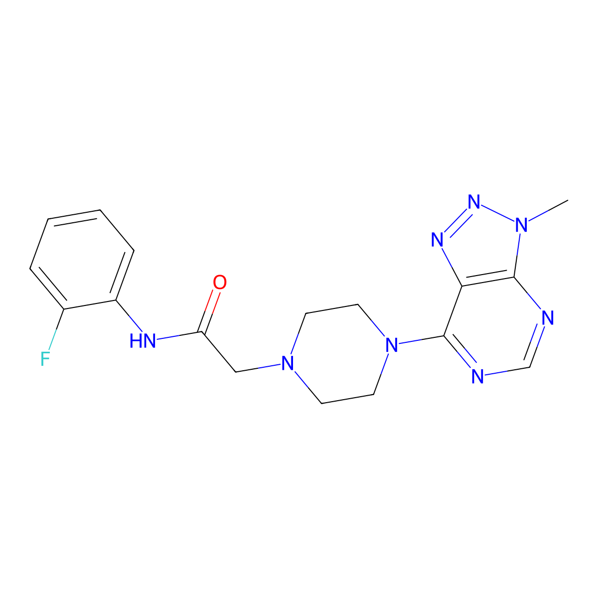N-(2-fluorophenyl)-2-(4-{3-methyl-3H-[1,2,3]triazolo[4,5-d]pyrimidin-7-yl}piperazin-1-yl)acetamide molecular structure, CAS 1070861-68-5