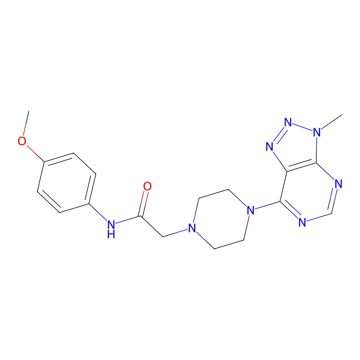 N-(4-methoxyphenyl)-2-(4-{3-methyl-3H-[1,2,3]triazolo[4,5-d]pyrimidin-7-yl}piperazin-1-yl)acetamide molecular structure, CAS 1070861-71-0