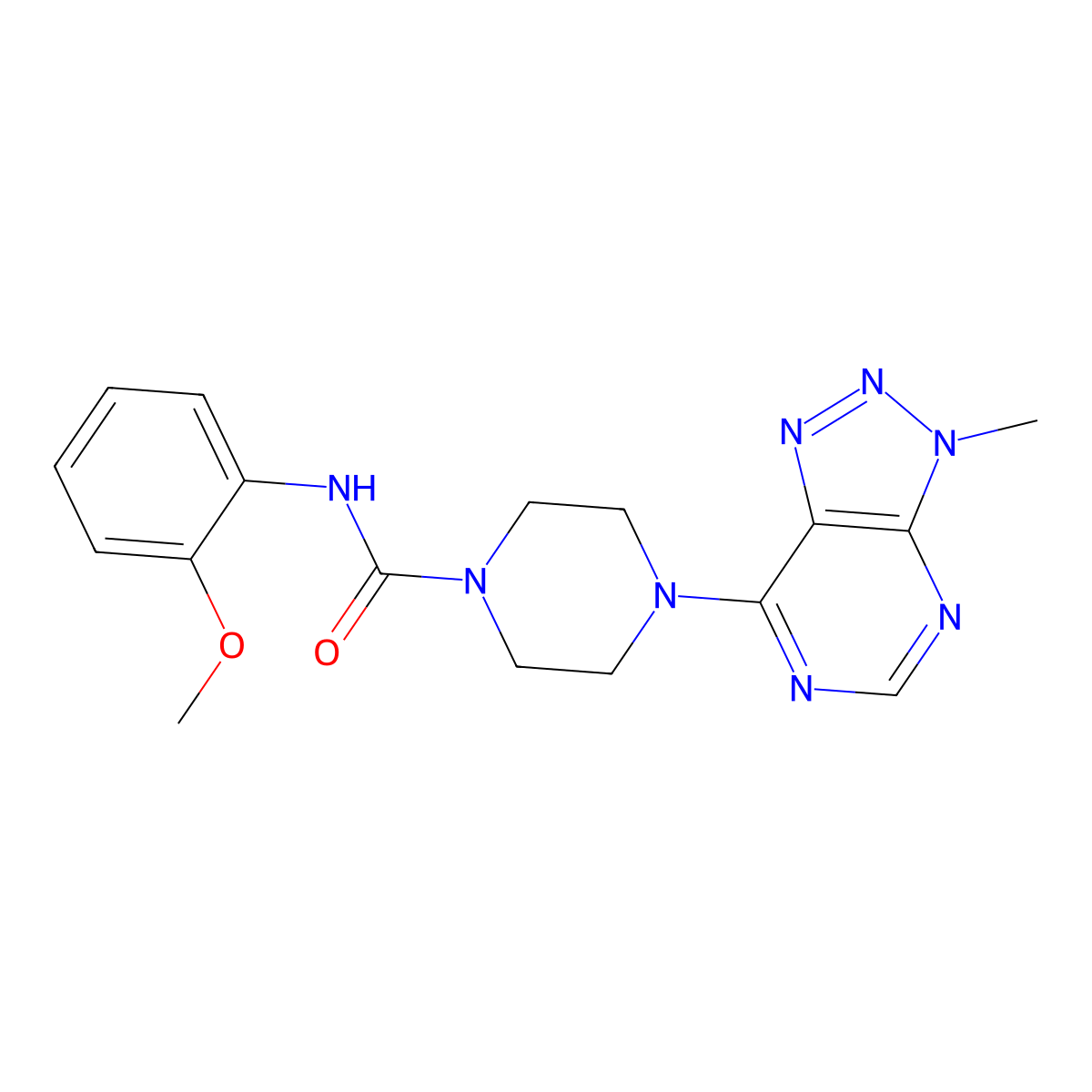 N-(2-methoxyphenyl)-4-{3-methyl-3H-[1,2,3]triazolo[4,5-d]pyrimidin-7-yl}piperazine-1-carboxamide molecular structure, CAS 1070862-25-7