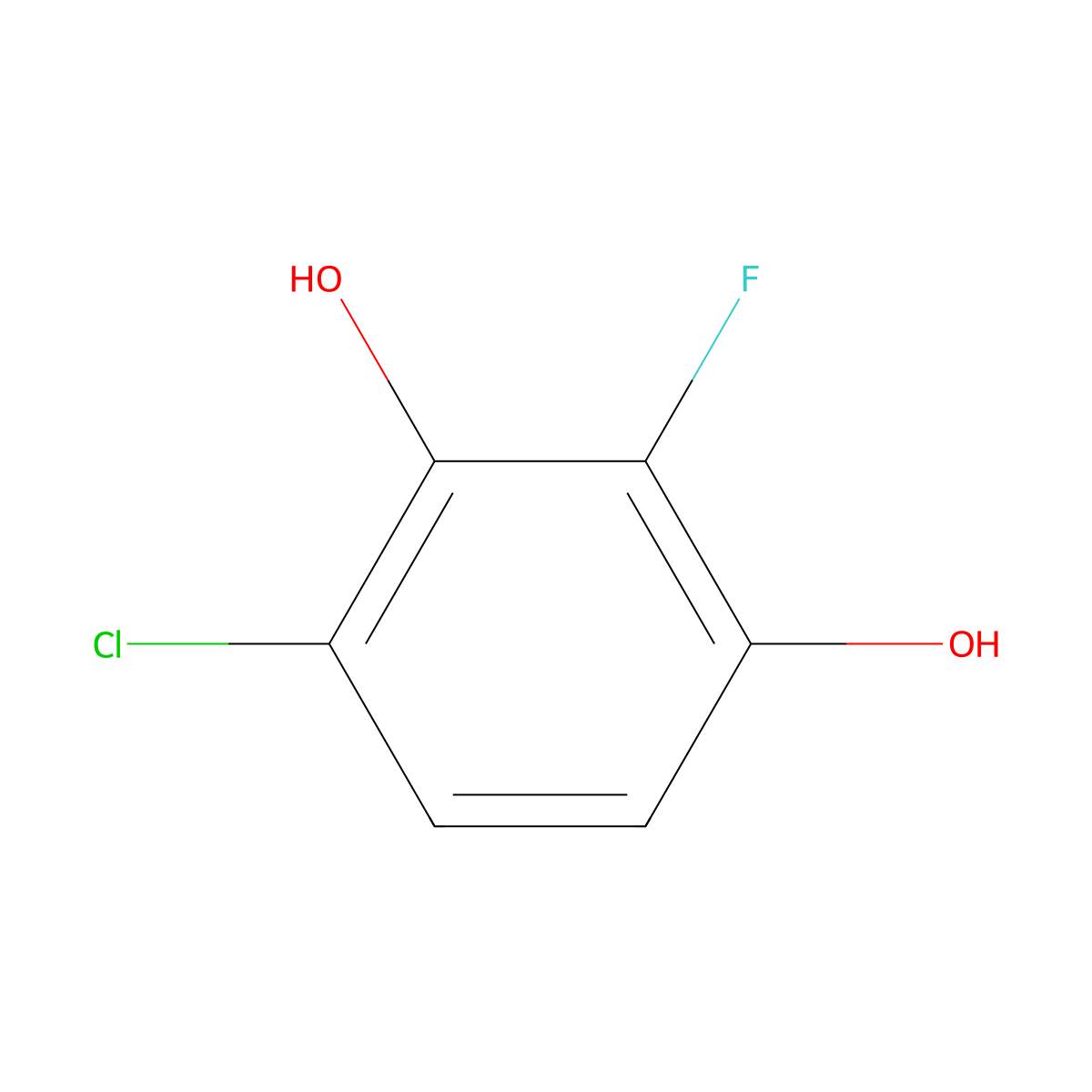 4-Chloro-2-fluororesorcinol molecular structure, CAS 1070868-27-7