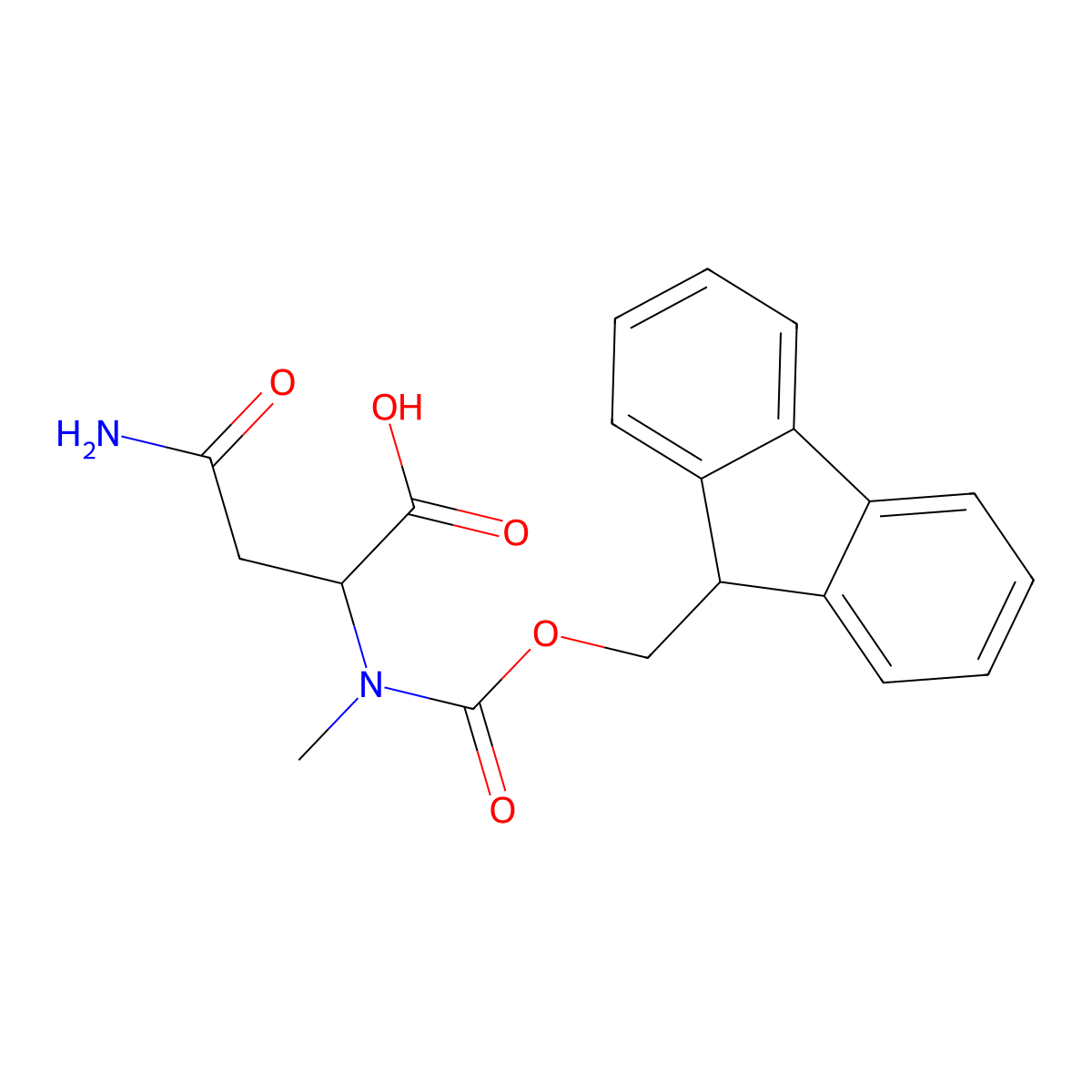Fmoc-N-Me-Asn-OH molecular structure, CAS 1070874-06-4