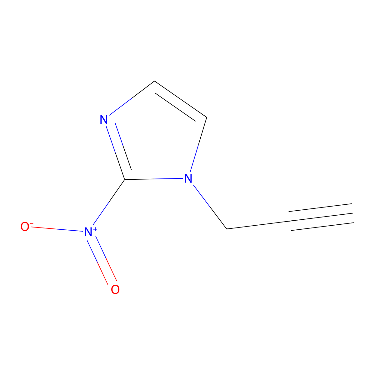 2-Nitro-1-(prop-2-ynyl)-1H-imidazole molecular structure, CAS 1070878-68-0