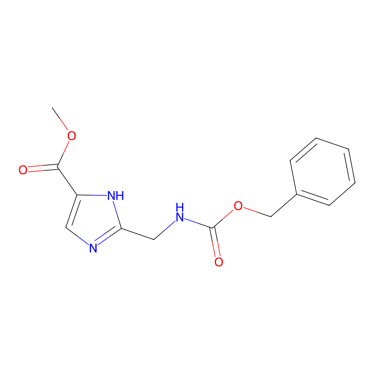 Methyl 2-({[(benzyloxy)carbonyl]amino}methyl)-1H-imidazole-5-carboxylate molecular structure, CAS 1070879-22-9